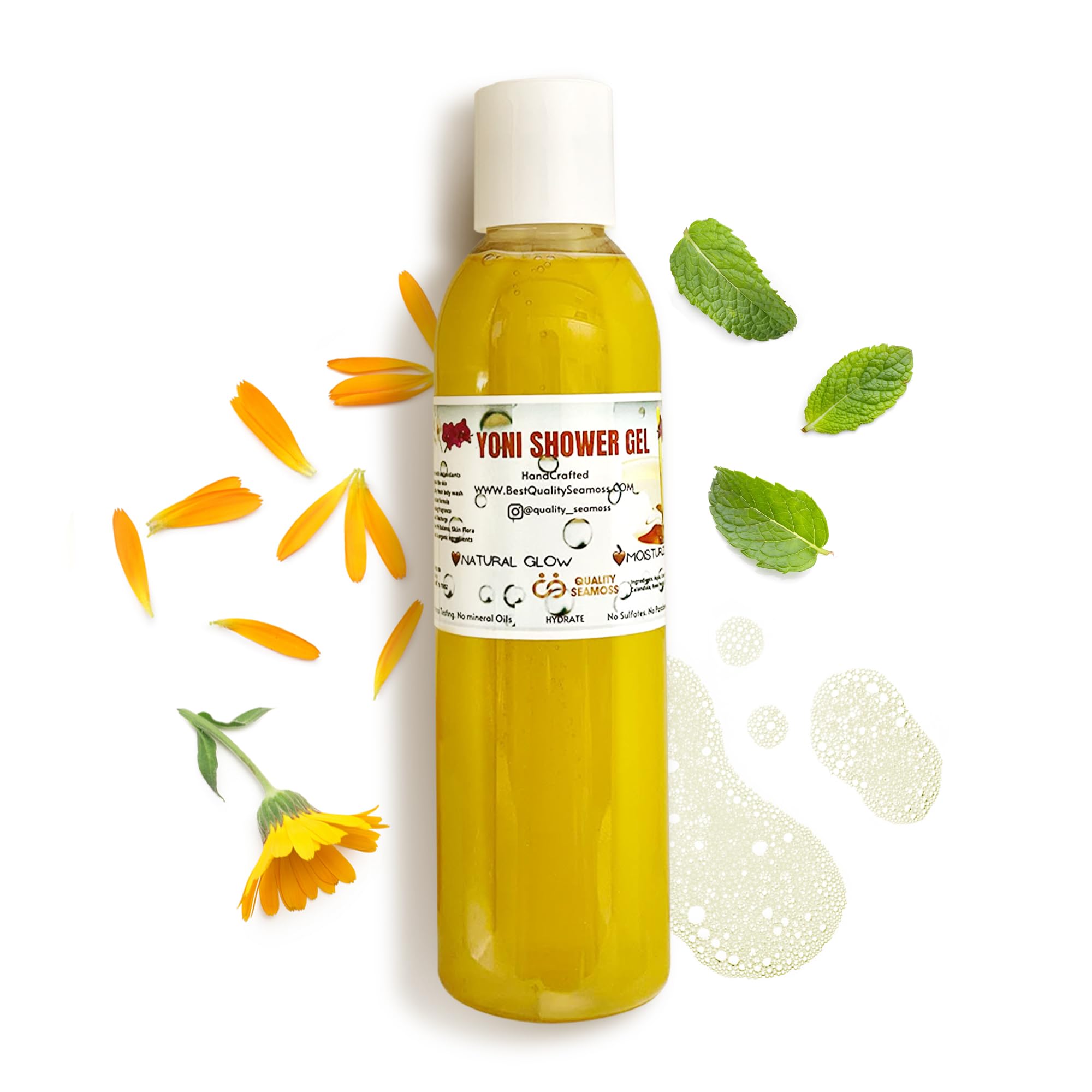 Ph Balance Feminine Wash - Vee Health & Yoni Wash Shower Gel- Use with Yoni Oil. Moisturizing Calendula Quality Seamoss and Yoni Oil uk supplements