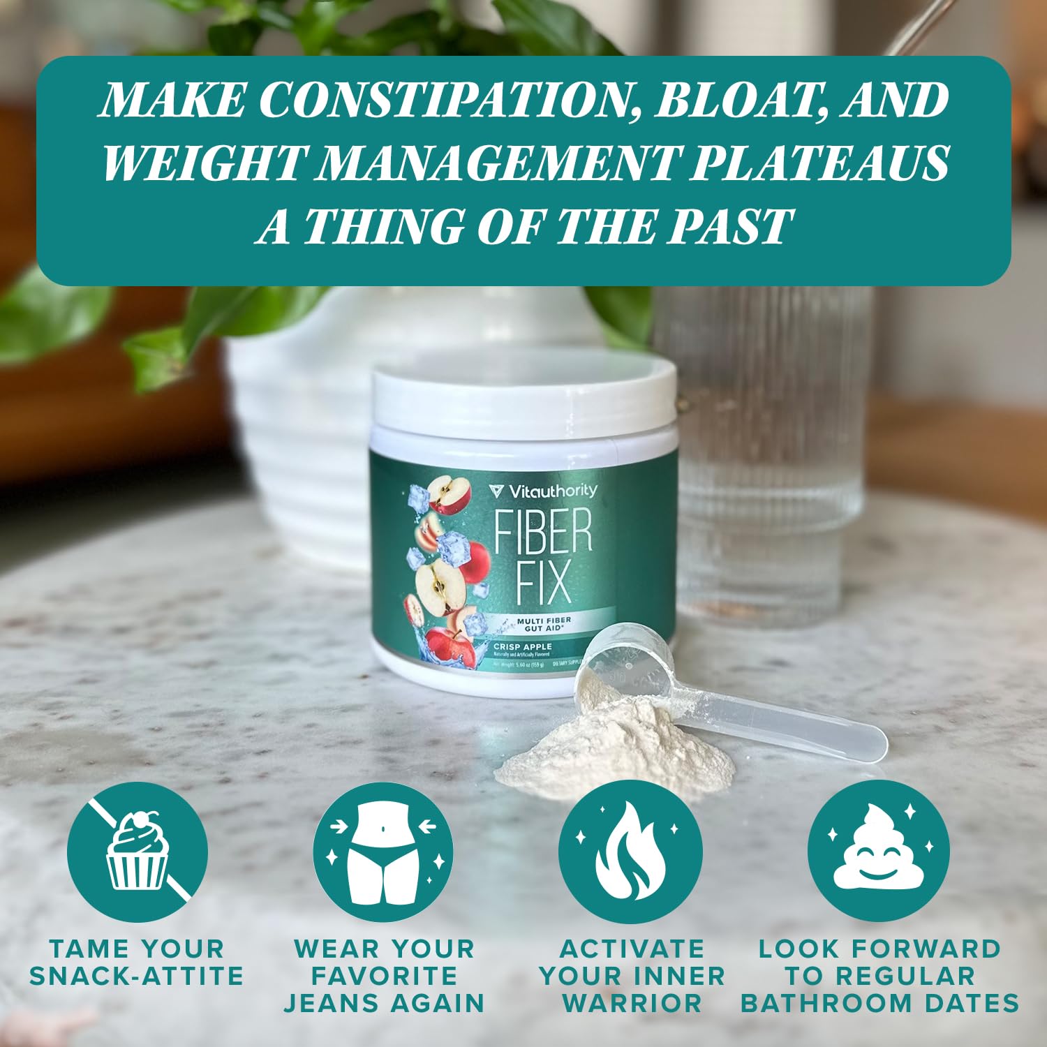 Vitauthority Prebiotic Fiber Powder Supplement - Healthy Gut Cleanse Detox for Women Vitauthority uk supplements