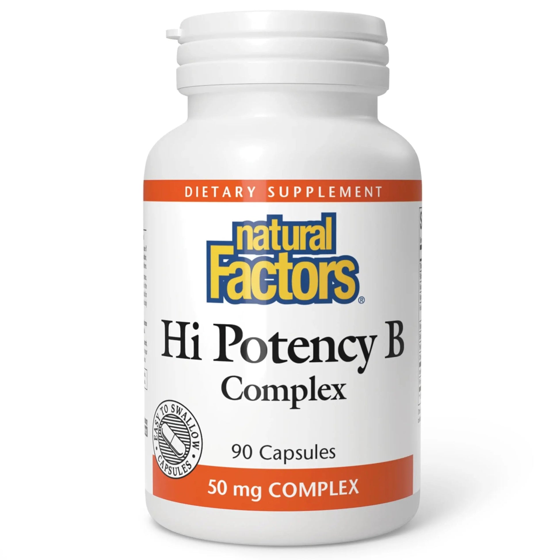 Natural Factors Hi Potency B Complex, 50 mg, 90 Capsules Natural Factors uk supplements