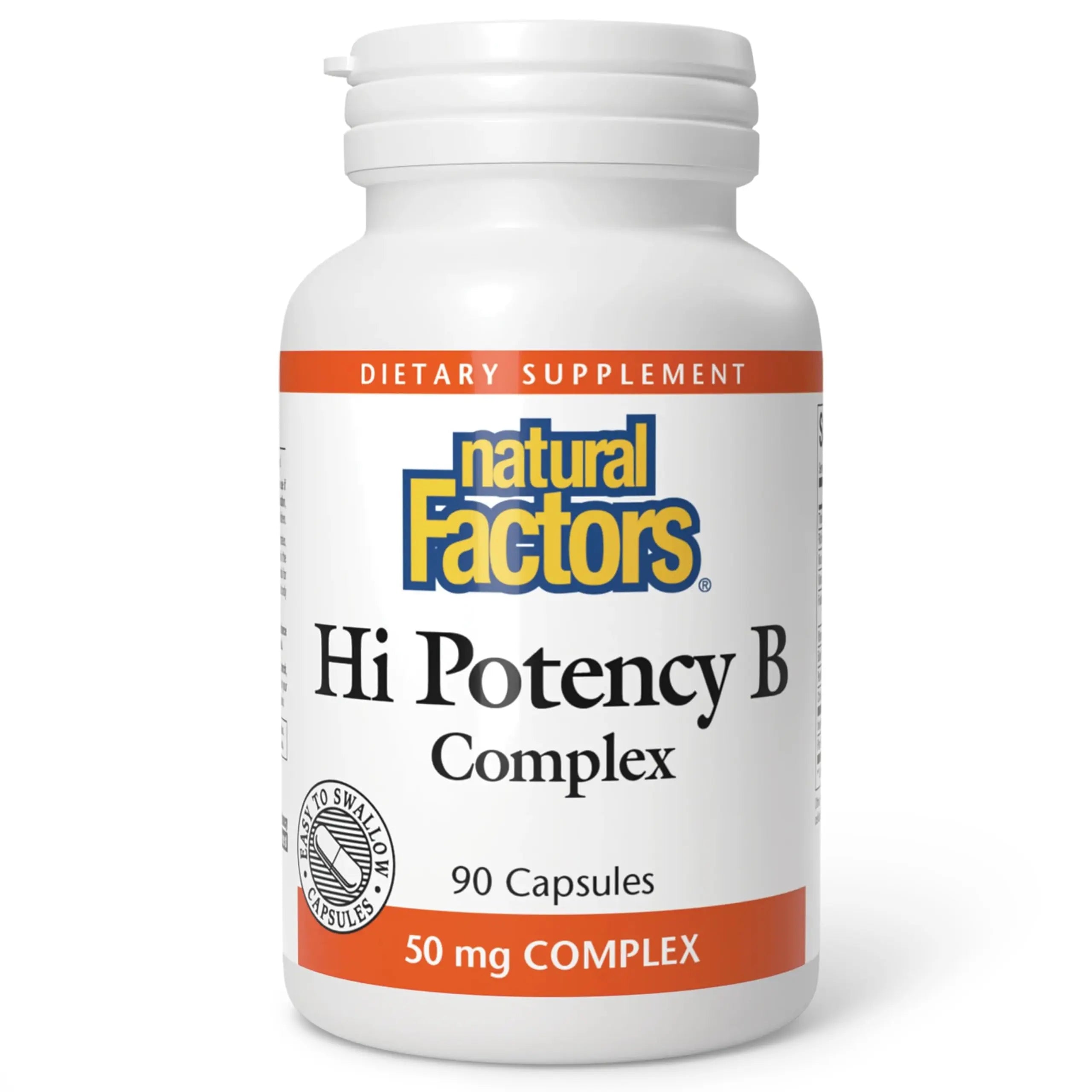 Natural Factors Hi Potency B Complex, 50 mg, 90 Capsules Natural Factors uk supplements