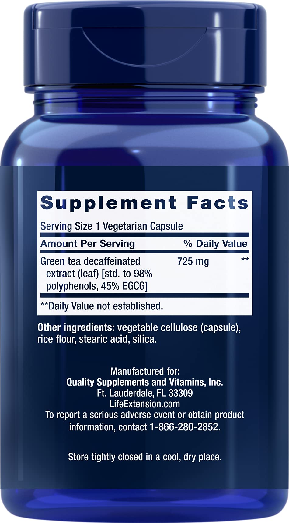 Life Extension Decaffeinated Mega Green Tea Extract – Polyphenol-Rich, Cell Health Life Extension uk supplements
