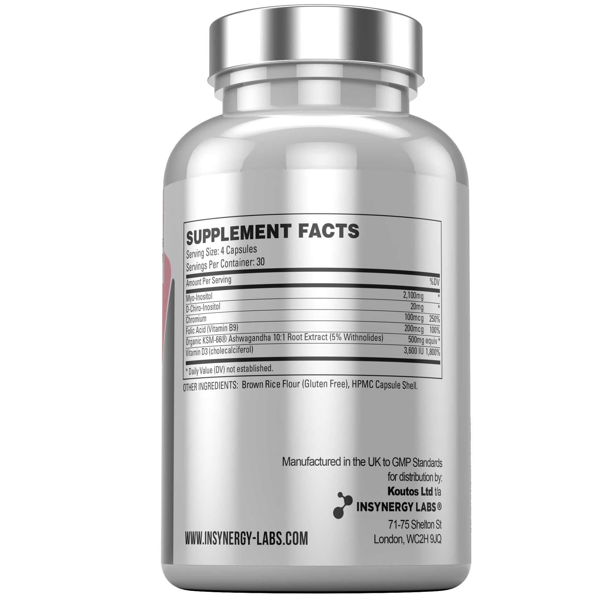PCOS Pro - Ultra Premium Inositol PCOS Supplement (4X Extra Ingredients) Myo Inositol Insynergy Labs uk supplements