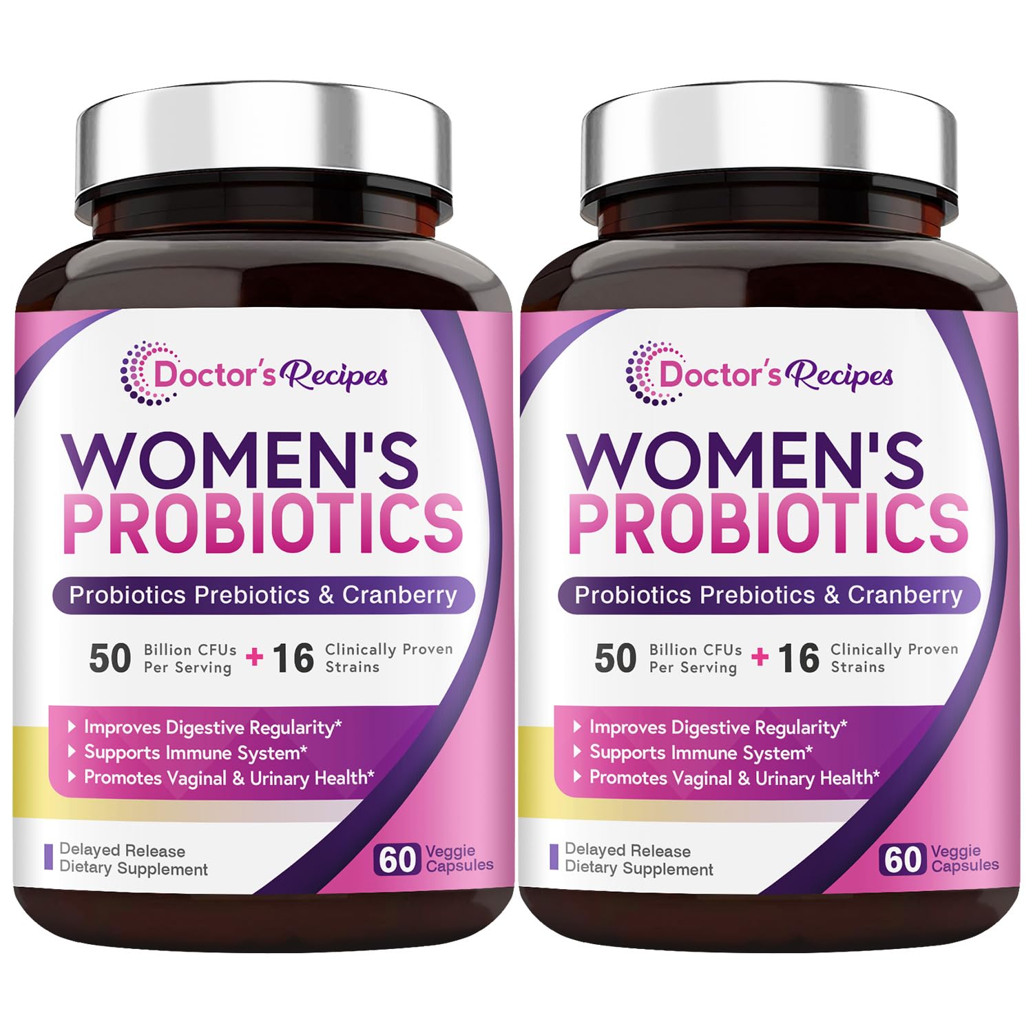 Doctor's Recipes Women's Probiotics, 50 Billion CFU 16 Strains, with Organic Prebiotics Doctor's Recipes uk supplements