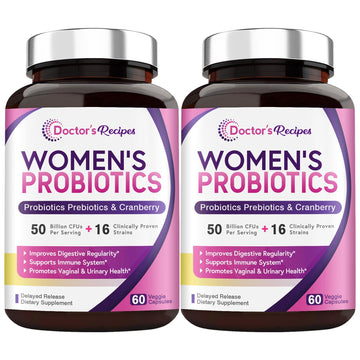 Doctor's Recipes Women's Probiotics, 50 Billion CFU 16 Strains, with Organic Prebiotics Doctor's Recipes uk supplements