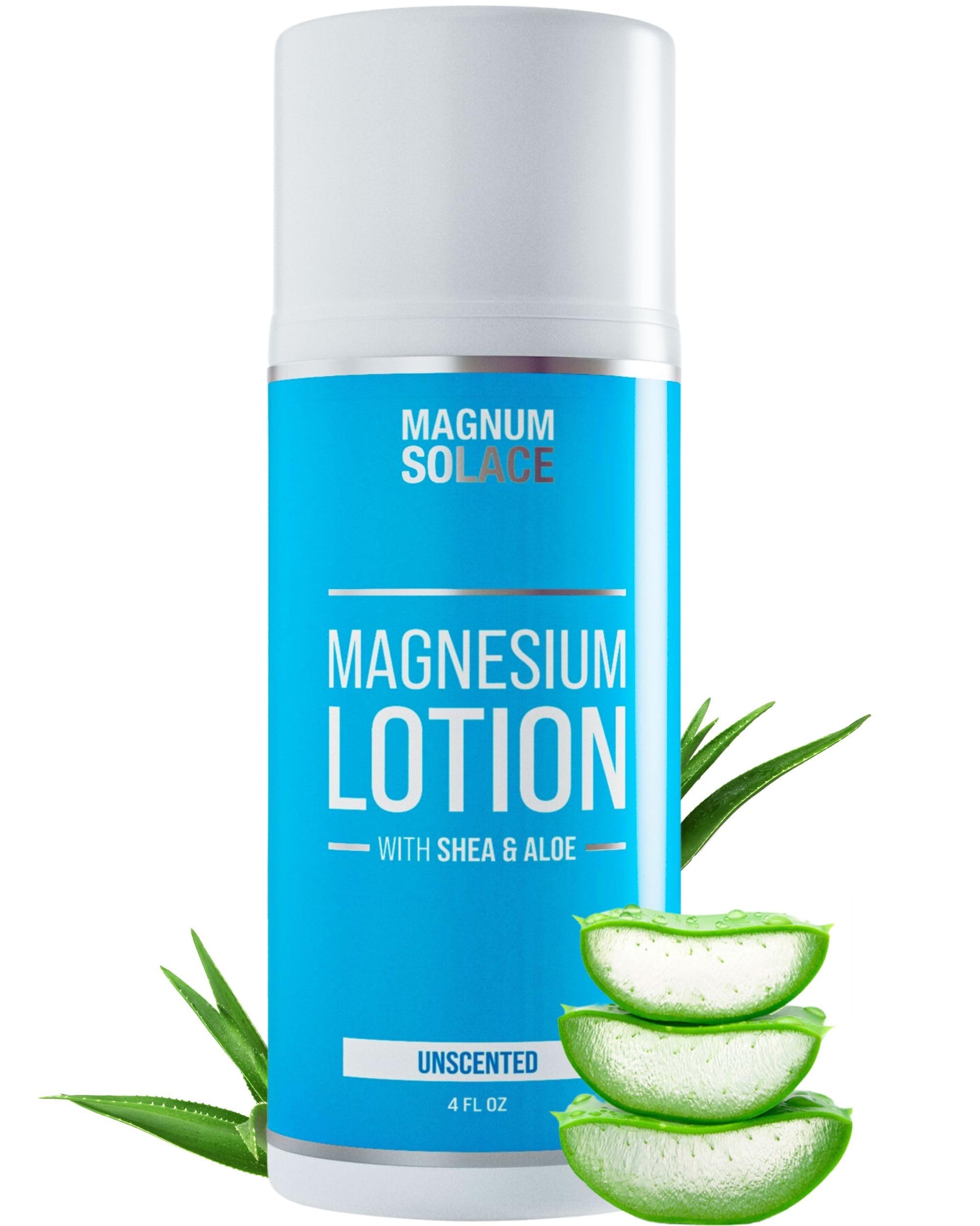 Magnum Solace Magnesium Lotion with Aloe & Shea – Apply to Legs – Alternative to Topical Magnesium Cream Magnum Solace uk supplements