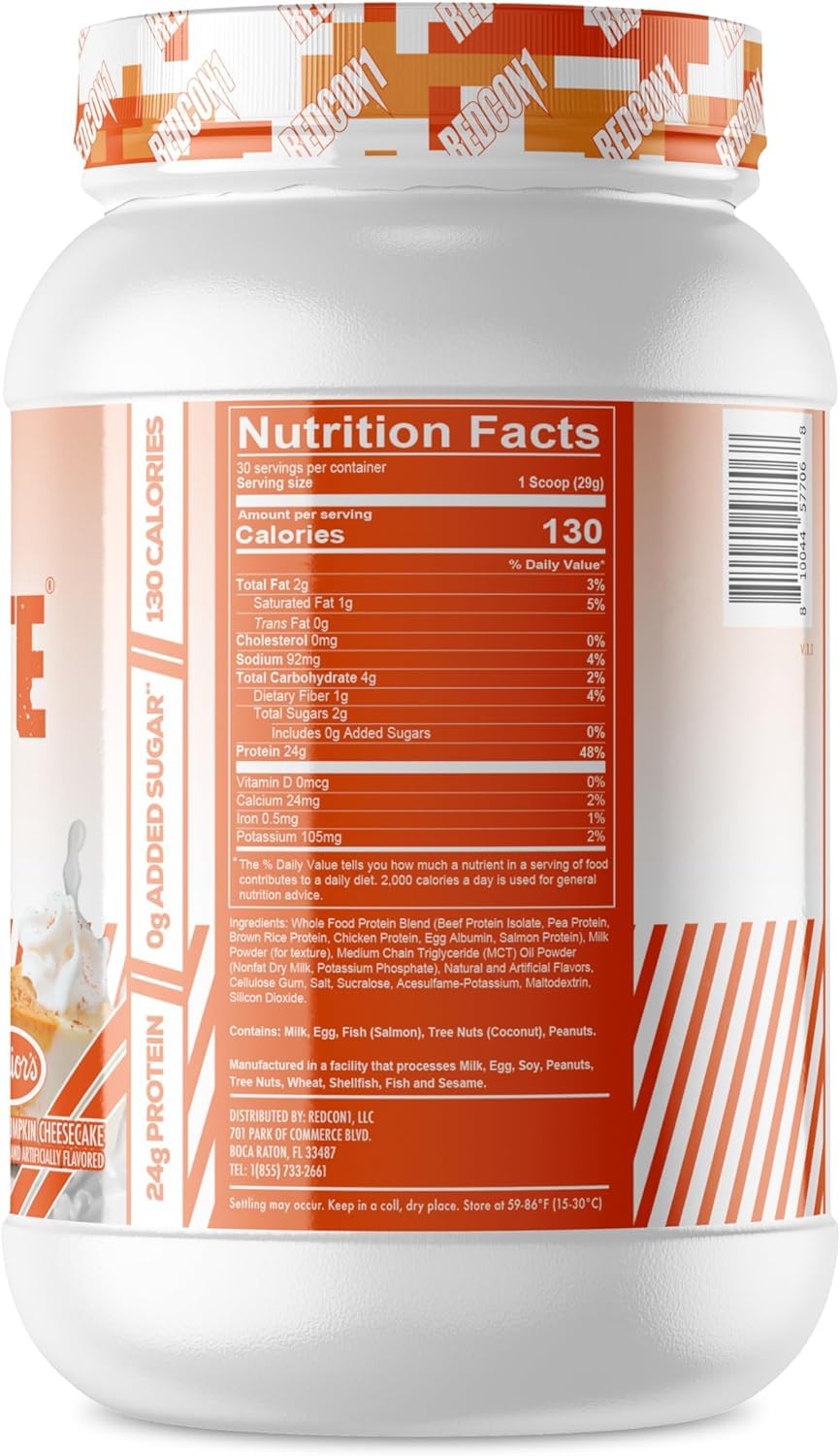 REDCON1 MRE Lite Whole Food Protein Powder, Juniors, Pumpkin Cheesecake - Low Carb REDCON1 uk supplements