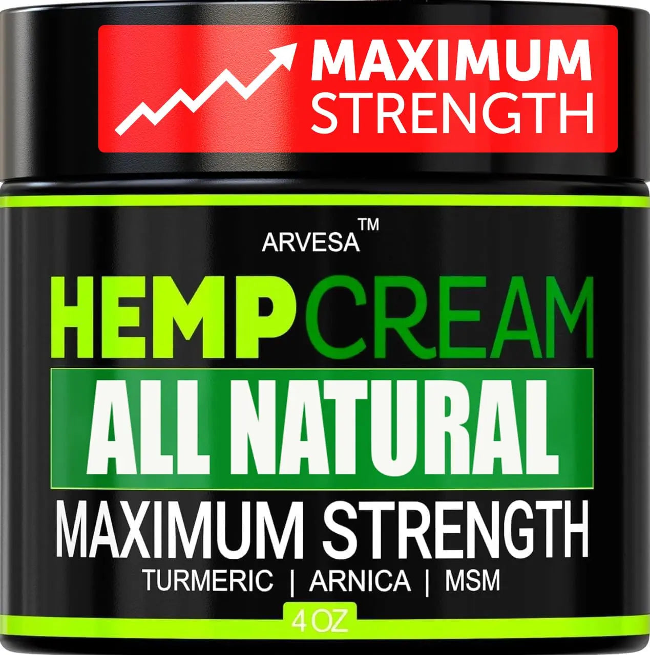 Natural Hemp Cream - Maximum Strength Gel - Hemp Cream with Arnica, MSM, Glucosamine, Menthol, Aloe, Turmeric, Boswellia - Fast Absorption, Non-Greasy, Lightweight - Advanced Formula - 4 oz Arvesa uk supplements