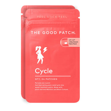 The Good Patch Cycle Period Pain Patch for Cramps, Natural Patch with Menthol, Black Cohosh, Plant Powered Wearable Wellness, Large Sized (8 Total Patches) The Good Patch uk supplements