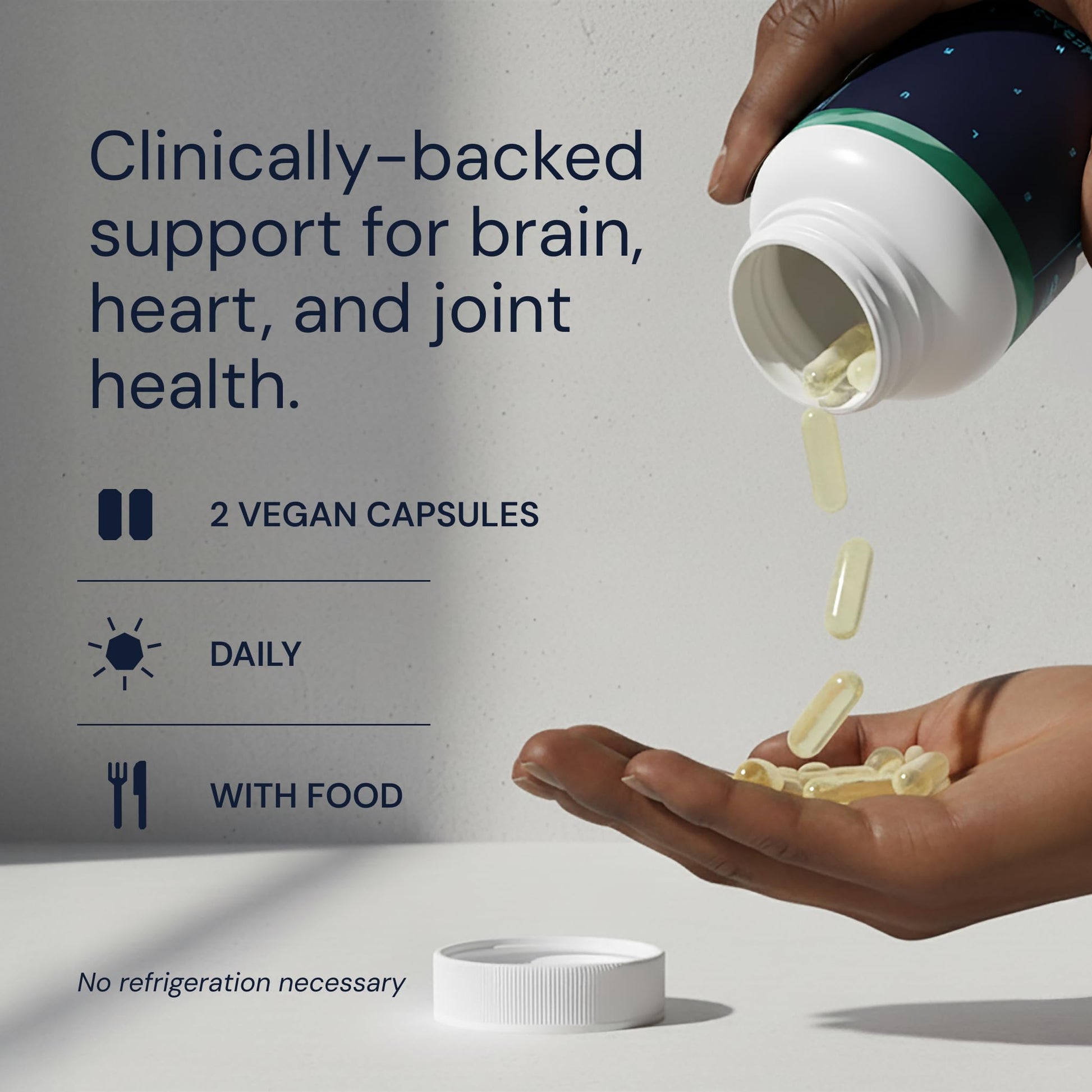Blueprint Bryan Johnson Omega-3 - Vegan Algae Omega 3 Supplement with EPA/DHA - 800mg Plant-Based for Brain, Heart & Joint Support - High Absorption Triglyceride Form - 1:1 EPA/DHA Blueprint Bryan Johnson uk supplements