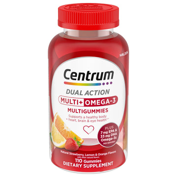 Centrum MultiGummies Multi+ Omega 3 Dual Action, Adult Multivitamin, Multivitamin/Multimineral/Omega 3 Centrum uk supplements