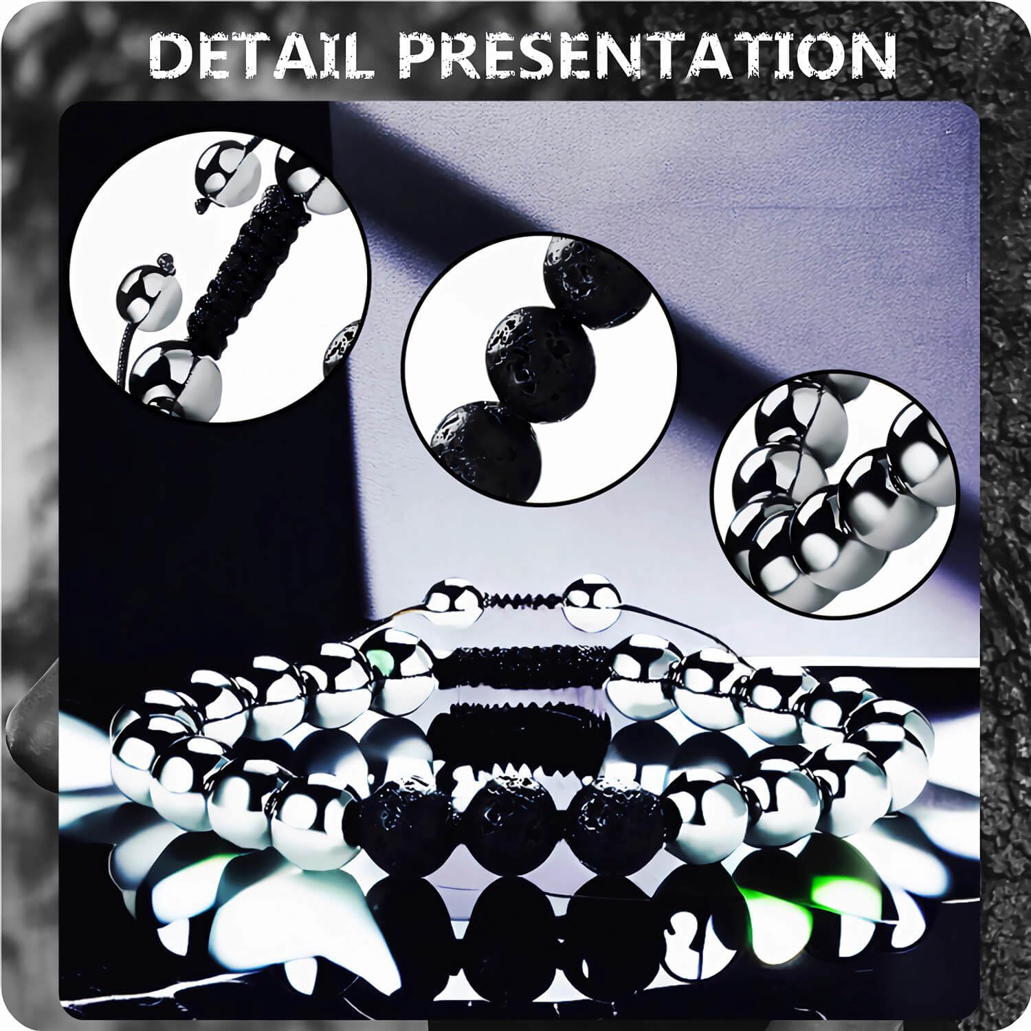 RENZHI-Magnetic Hematite Bracelet–Beaded Magnetic Bracelets for Men and Women RENZHI uk supplements