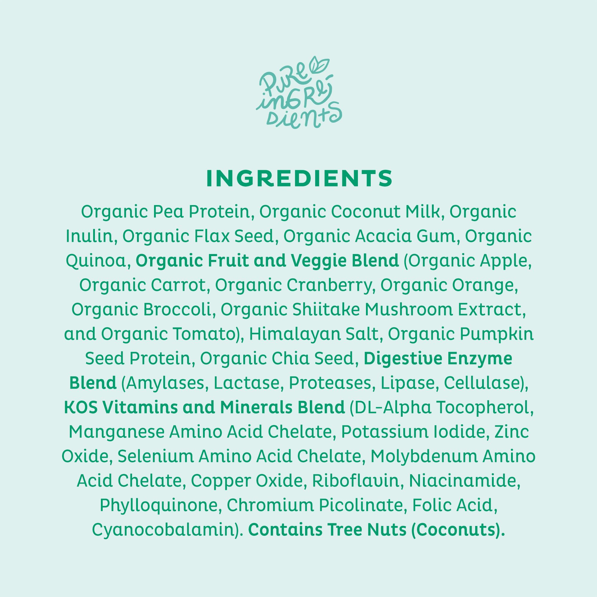 KOS Vegan Protein Powder, Unflavored & Unsweetened - Low Carb Pea Protein Blend KOS uk supplements