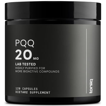 Toniiq 99%+ 20mg Supplement - Ultra High Purity PQQ 20mg Concentrated Formula - PQQ 20 mg 120 Capsules - Pyrroloquinoline Quinone Supplement - 1 Capsule Serving - Vegetarian Capsules Toniiq uk supplements