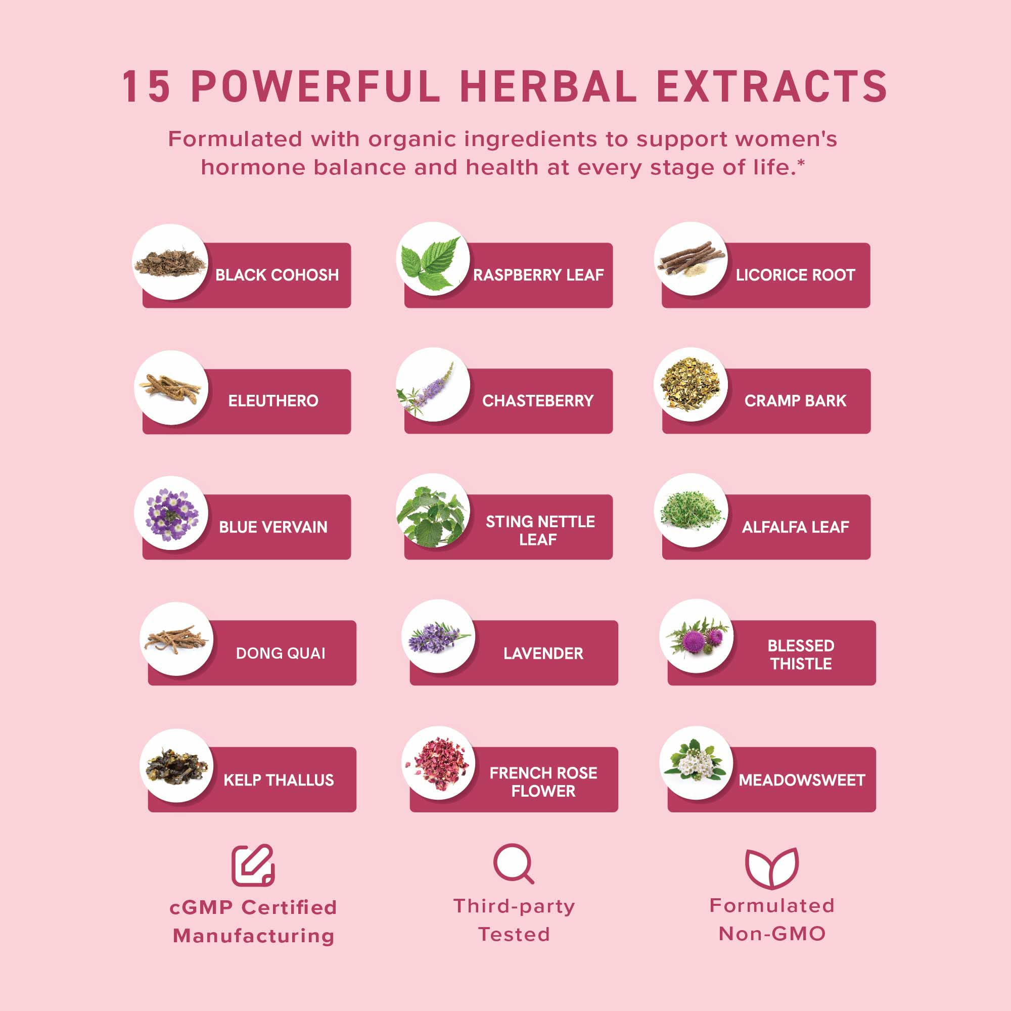 Hormone Balance Liquid Drops | with Black Cohosh, Stinging Nettle, Red Raspberry Leaf, Chasteberry & More | Menopause, Hot Flash, & PMS Relief Menstrual Herbal Support Tincture | Vegan Formula | 2oz SMNutrition uk supplements