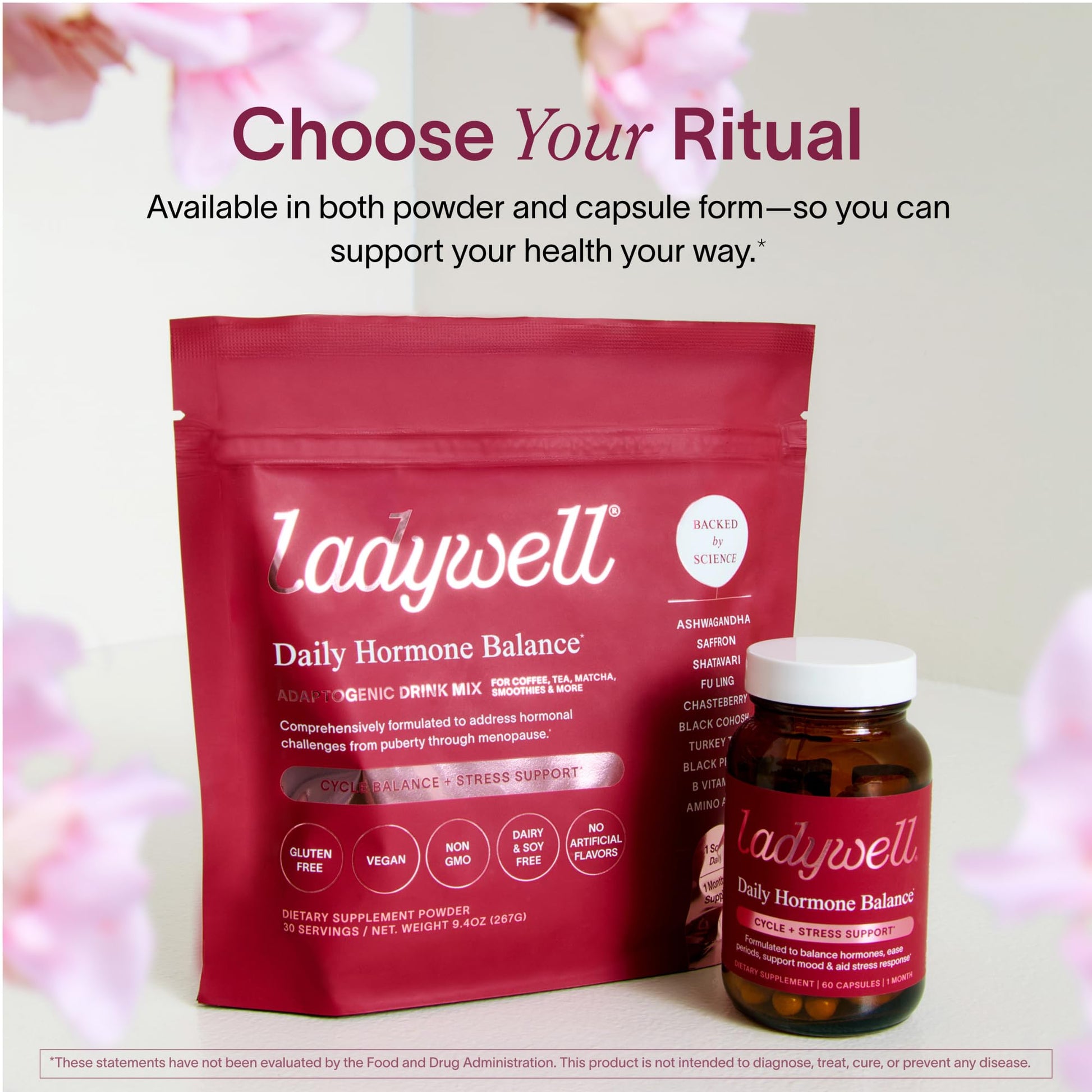 Ladywell Daily Hormone Balance Powder | Natural Cycle Support for Women | Supports Mood, Bloating, Cramps, Skin Health & Cravings with Chasteberry, B Vitamins, Ashwagandha, Saffron + | 30 Servings Ladywell uk supplements