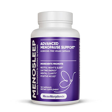 Meno Sleep Menopause Support Supplement: Clinically Proven Ingredients Improve Energy, Mood & Mental Clarity. Magnesium Glycinate, L-Theanine, Ashwagandha, Made in USA, Vegan, Hormone Free 120 Ct MenoMorphosis uk supplements