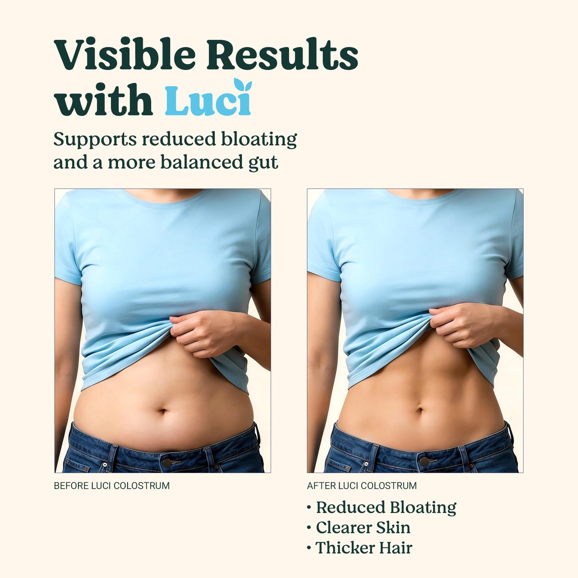 Luci Colostrum Powder 60 Servings, 3 in 1 with Collagen Peptides and Acai, Bovine Colostrum for Gut Health, Bloating, Collagen Protein for Muscle, Skin, Hair, Nails and Immunity, Gluten & Fat Free Luci Nutrition uk supplements