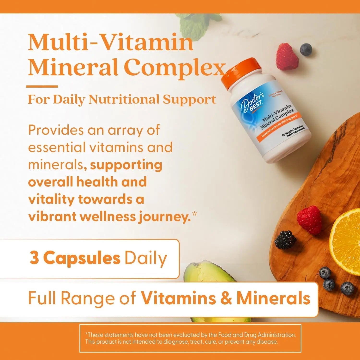 Doctors Best Multi-Vitamin Mineral Complex, Comprehensive Health Support, Non-GMO, Gluten Free, Vegan 90 Veggie Capsules Doctor's BEST uk supplements