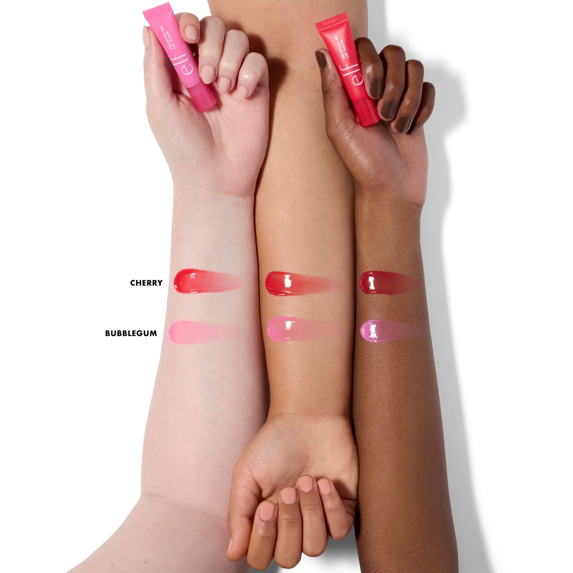 e.l.f. Squeeze Me More Lip Balm Duo, Moisturizing Balm For A Sheer Tint Of Color, Made With Hyaluronic Acid, Vegan & Cruelty-Free, Cherry & Bubblegum e.l.f. uk supplements