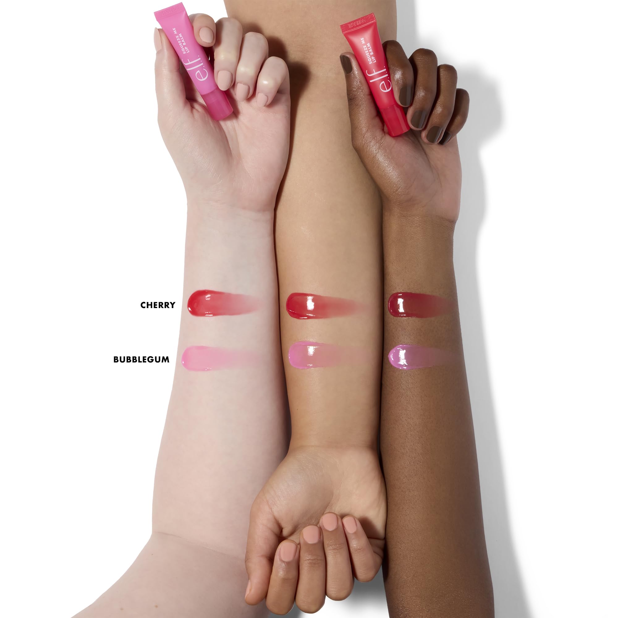 e.l.f. Squeeze Me More Lip Balm Duo, Moisturizing Balm For A Sheer Tint Of Color, Made With Hyaluronic Acid, Vegan & Cruelty-Free, Cherry & Bubblegum e.l.f. uk supplements