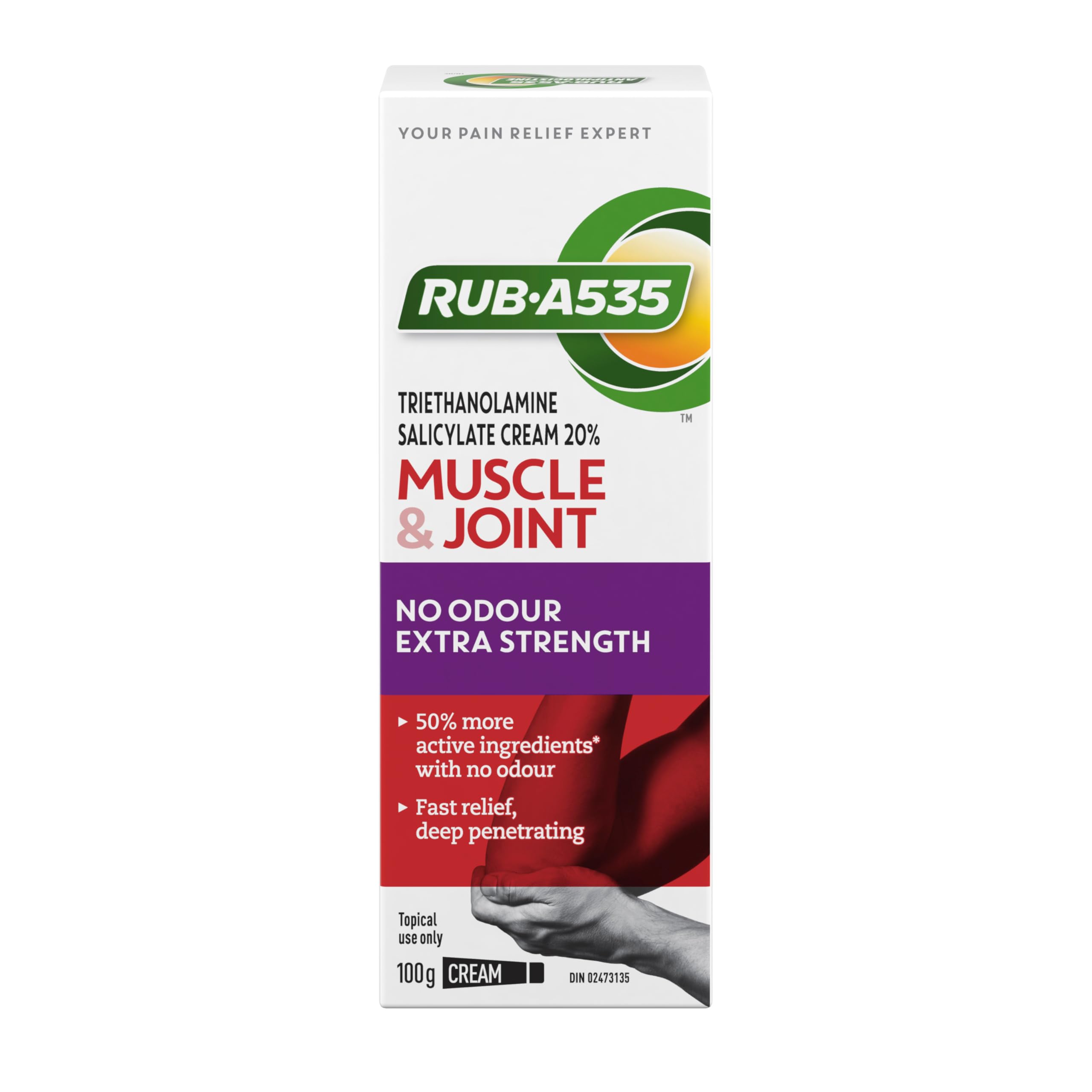 RUB A535 ULTRA STRENGTH NO ODOUR CREAM For Deep Penetrating Relief of Muscle, Joint & Arthritic Pain 100 g Rub A535 uk supplements