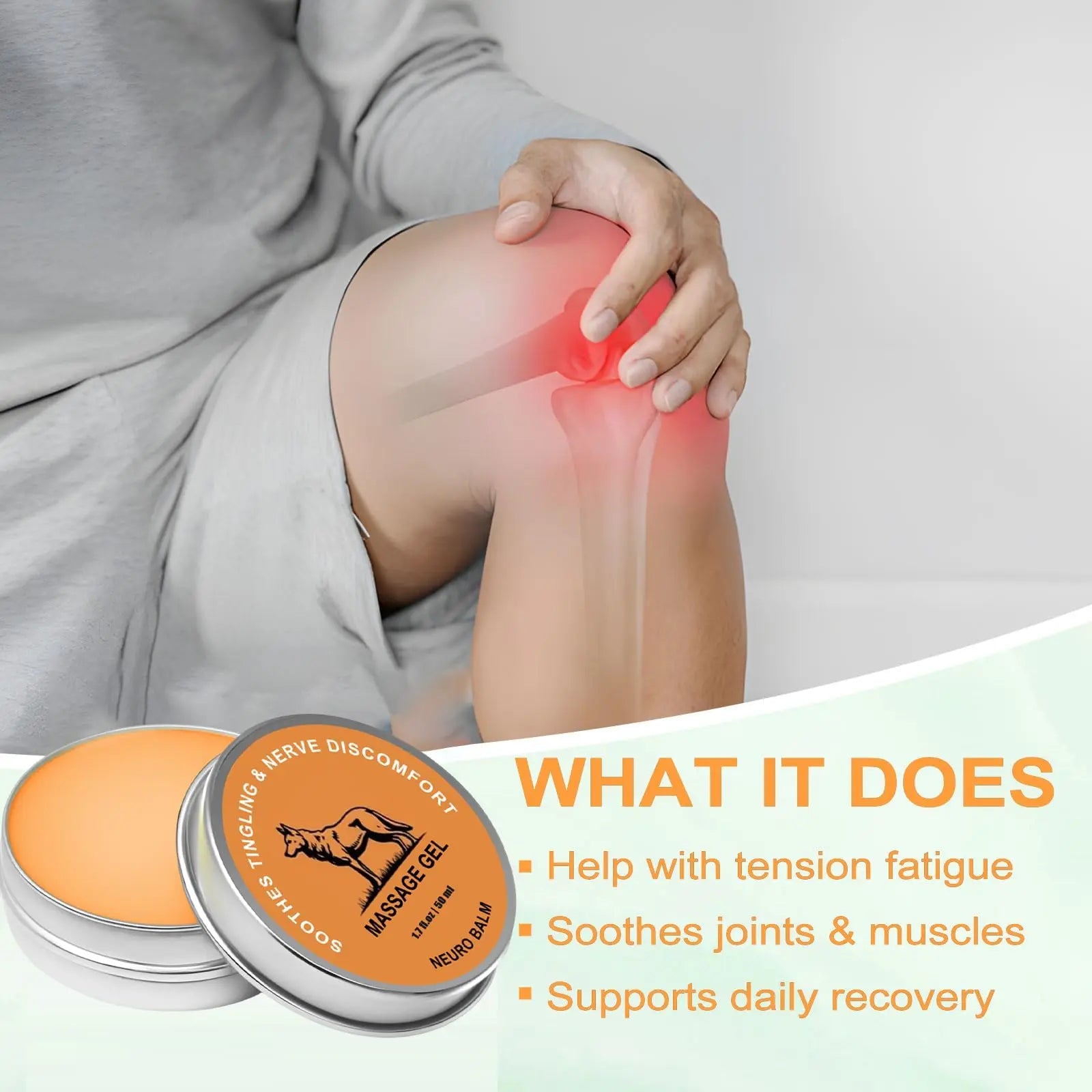Nerve Relief Balm | Magnesium Neuro Balm for Neuropathy, Natural Joint Care Soothing Massage Cream, Arnica Oil, Camphor Blue, Chamomile Extract 50ml (2) DFTLUUE uk supplements