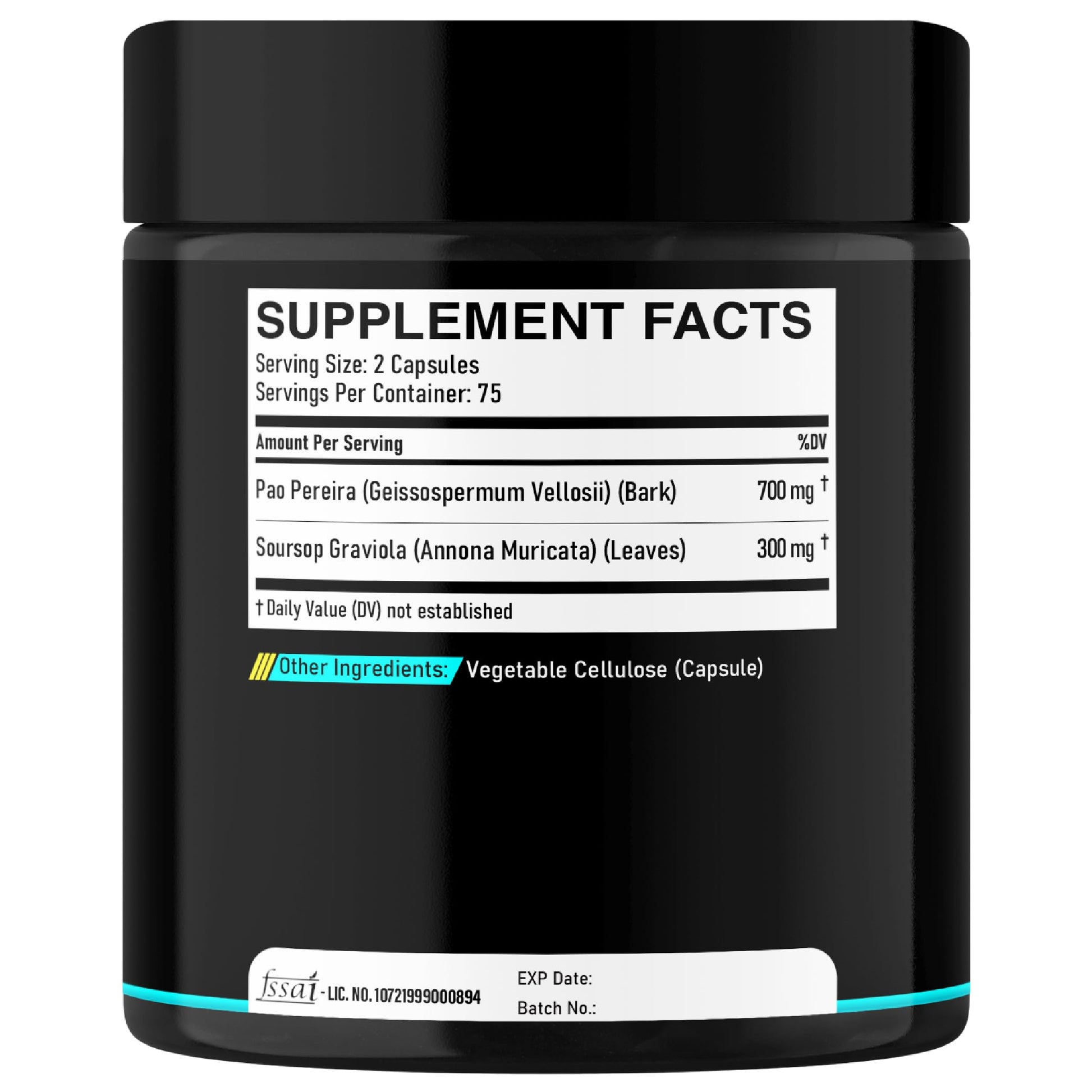 DEDICAD Pao Pereira Bark Extract and Graviola Soursop - 150 Capsules Supply DEDICAD uk supplements