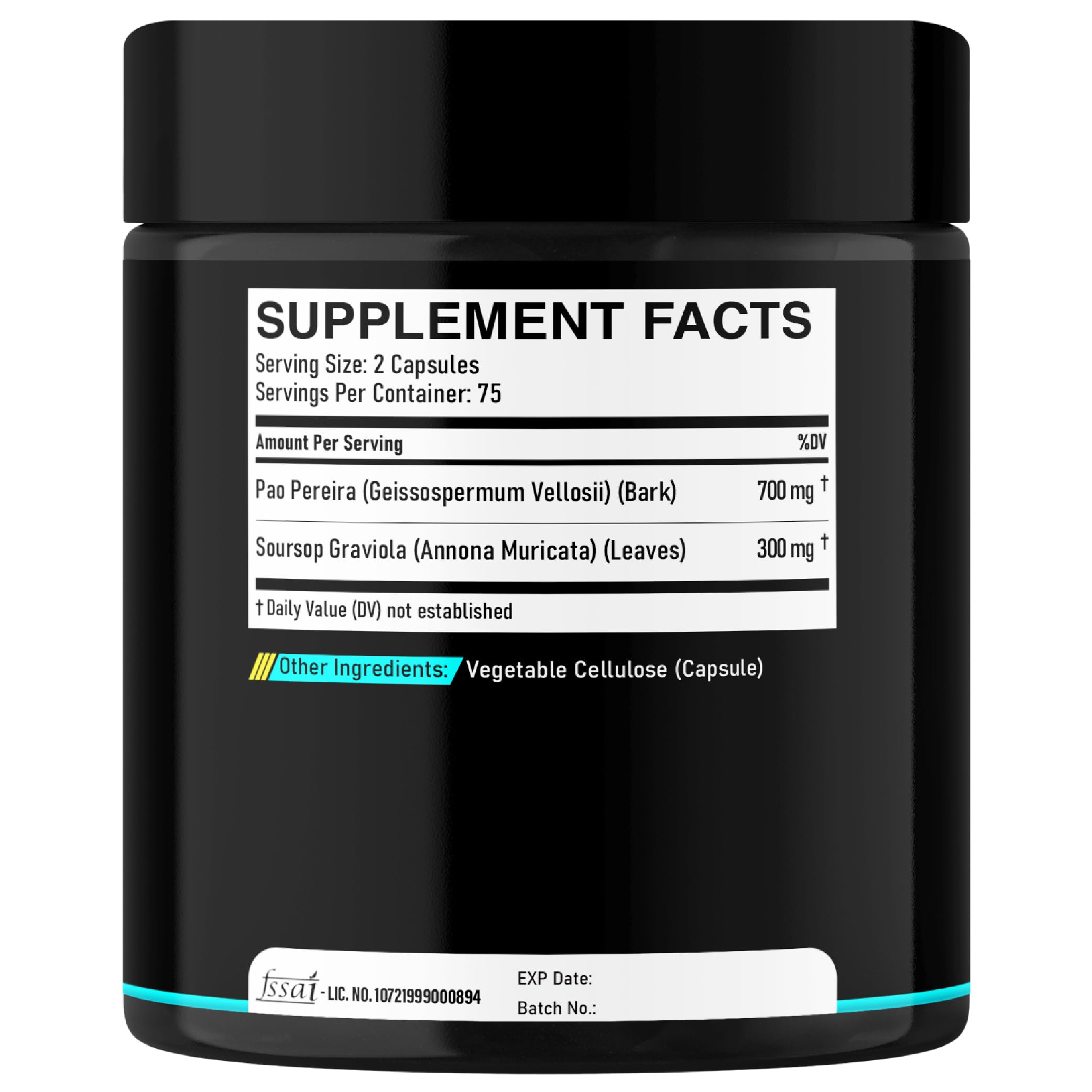 DEDICAD Pao Pereira Bark Extract and Graviola Soursop - 150 Capsules Supply DEDICAD uk supplements