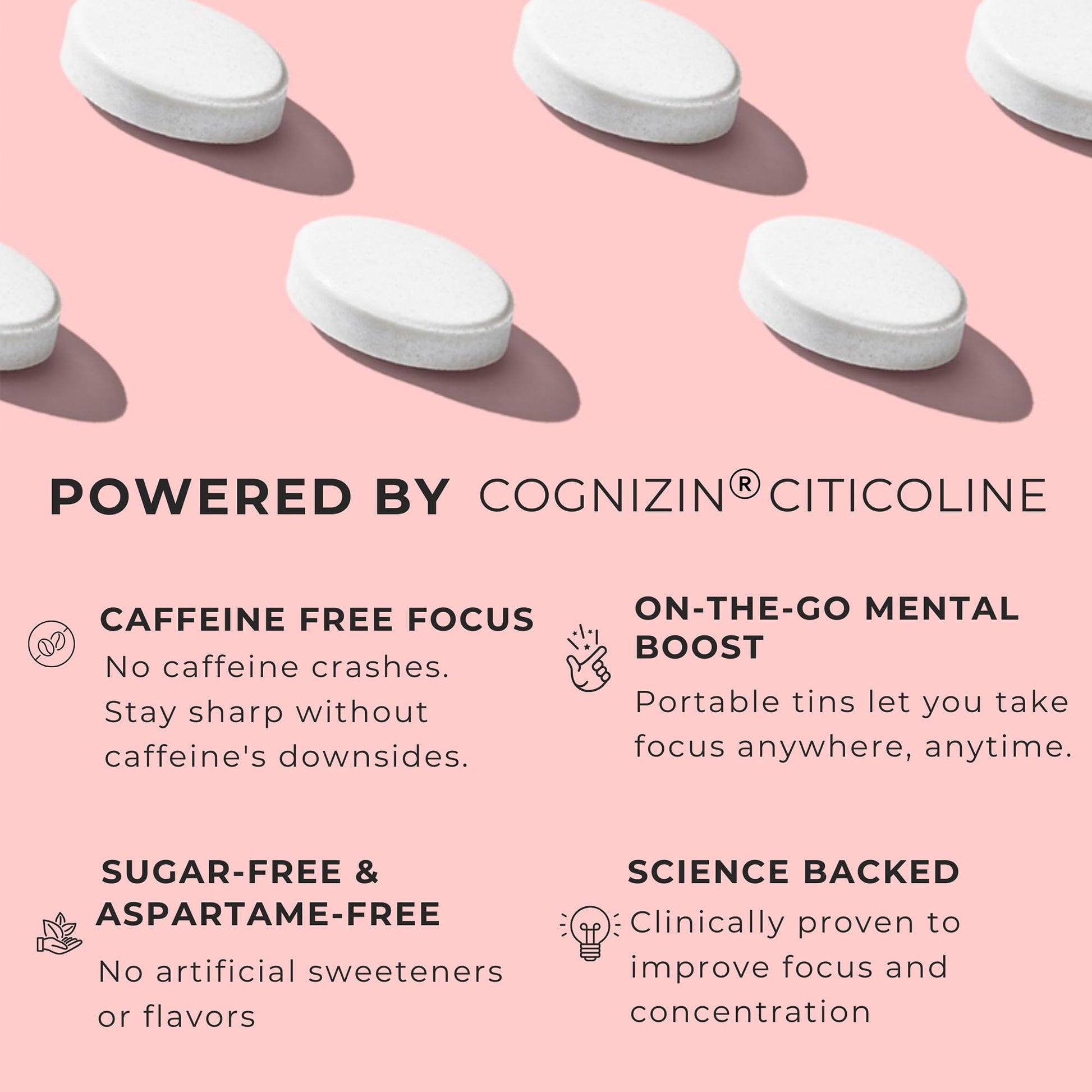 NOOZ Focus Mints Refill Bag - Caffeine-Free Brain Booster for Mental Clarity-Tangerine & Lemon Flavor | Sugar-Free, Travel-Friendly Supplement with Vitamin C, B6, B12 - Non-GMO, Clean Label, 150 Mints NOOZ uk supplements