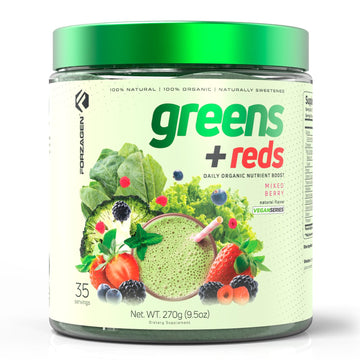 Forzagen Vegan Greens & Reds Superfood Powder - Organic Super Greens Powder | Premium Veggie Powder Supplement | 35 Servings Reds and Greens Superfood Powder Forzagen uk supplements