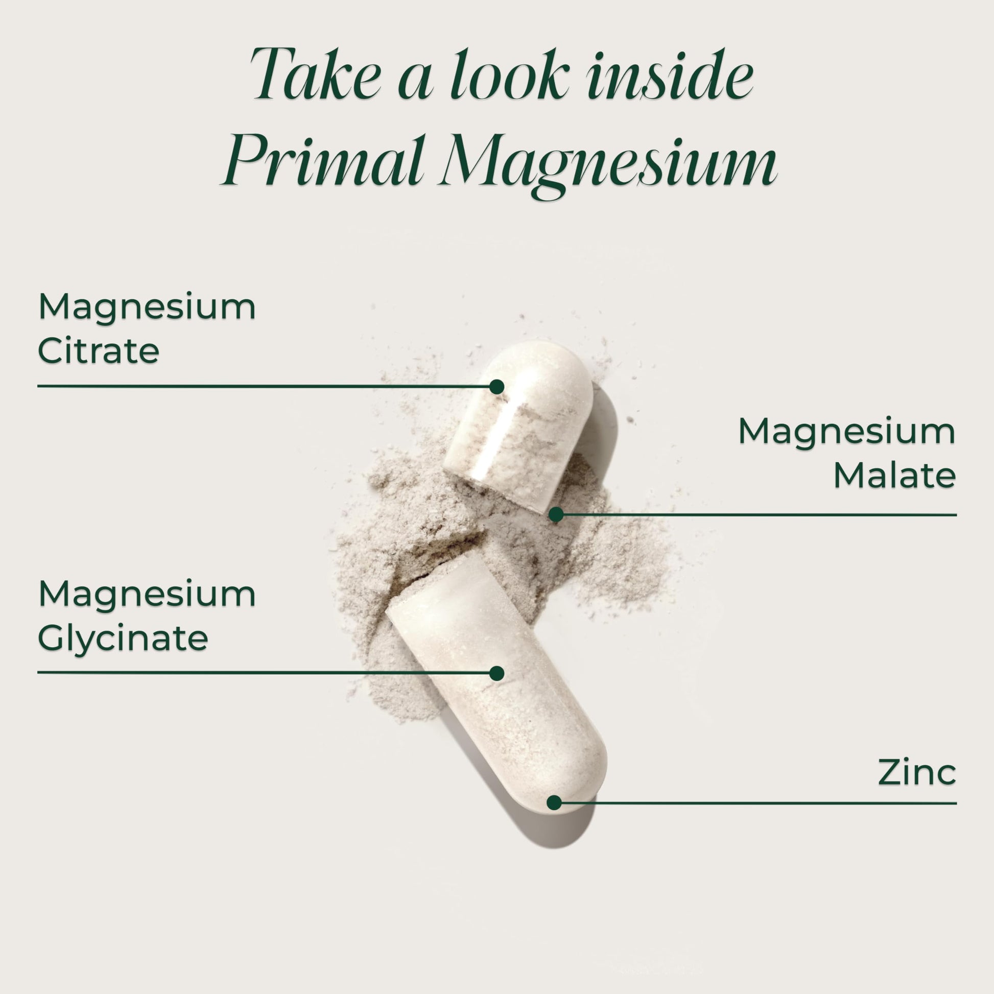 Magnesium Supplement Complex 310mg by Primal Harvest with Magnesium Glycinate, Citrate, Malate, and Zinc 120 Capsules Primal Harvest uk supplements