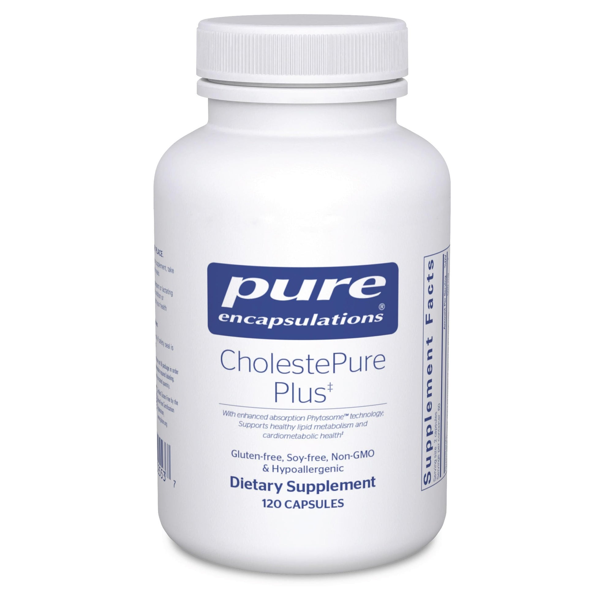 Pure Encapsulations CholestePure Plus 120's - Supports Lipid Metabolism & Heart Health* - Berberine Supplement - with Citrus Bergamot - Gluten Free & Non-GMO - 120 Capsules Pure Encapsulations uk supplements