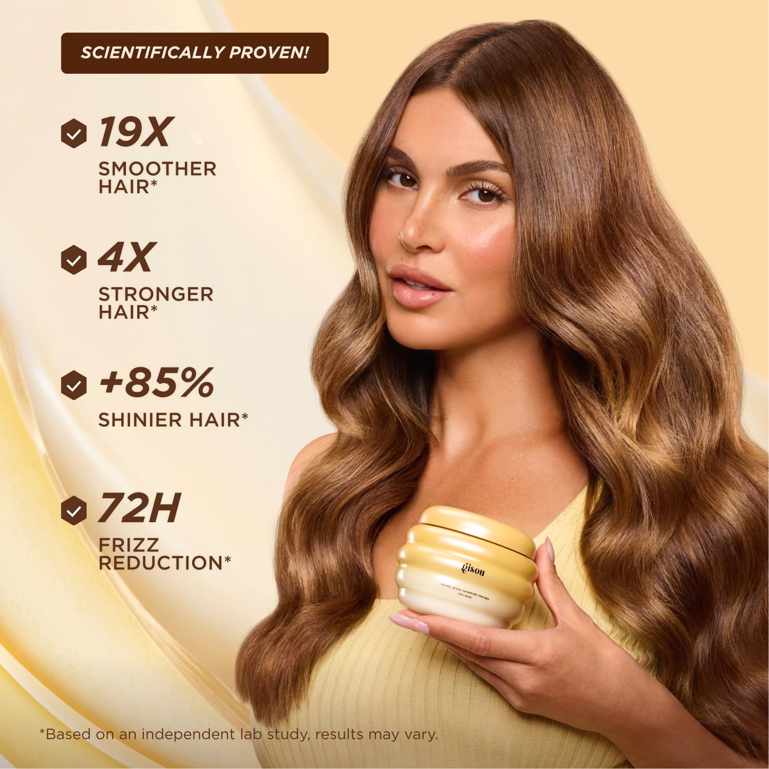 Gisou Honey Gloss Hair Therapy Trio - Mini Shampoo, Hair Mask and Conditioner for smoother, stronger and glossier hair Gisou uk supplements