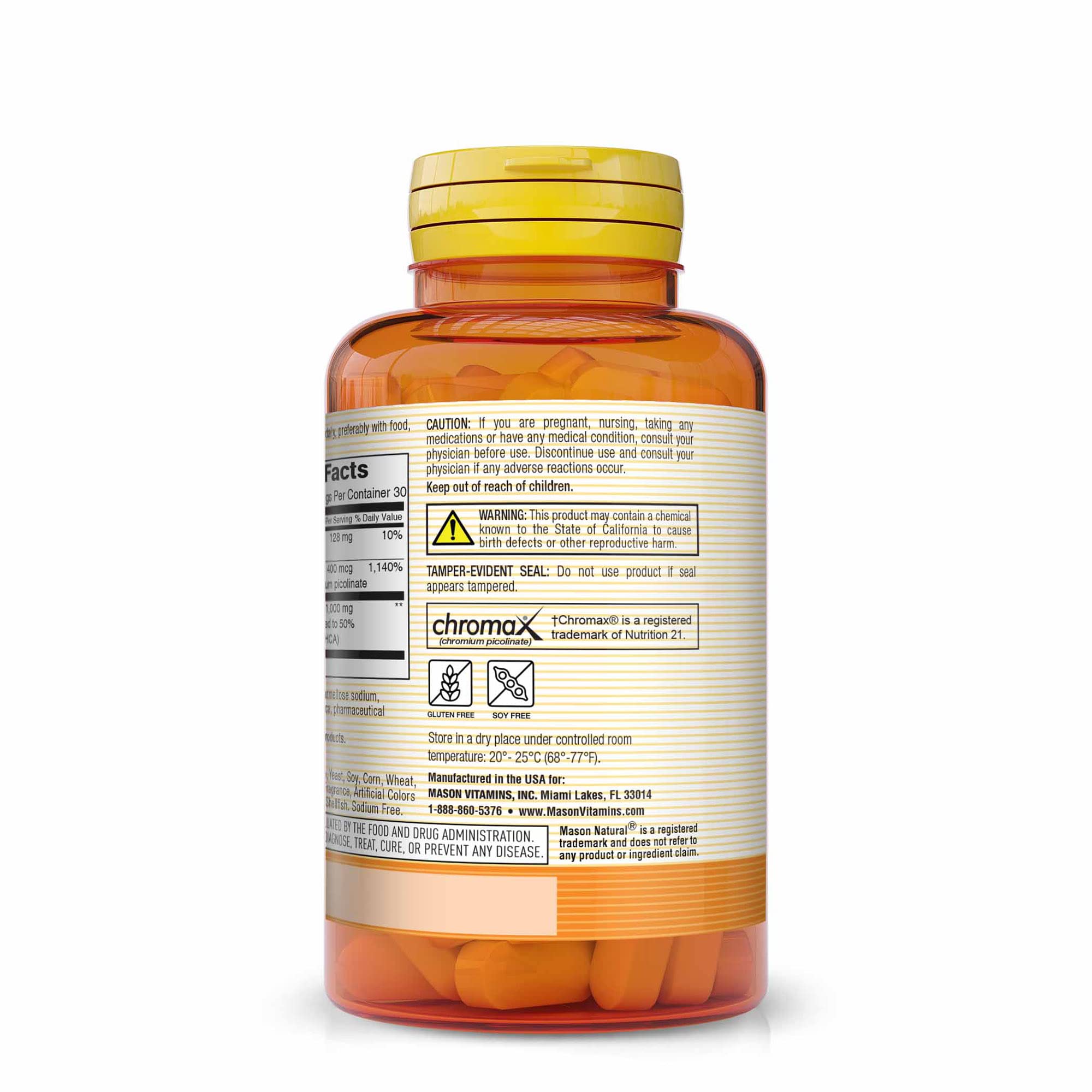 MASON NATURAL Garcinia Cambogia 500 mg HCA with Calcium and Chromium MASON NATURAL uk supplements