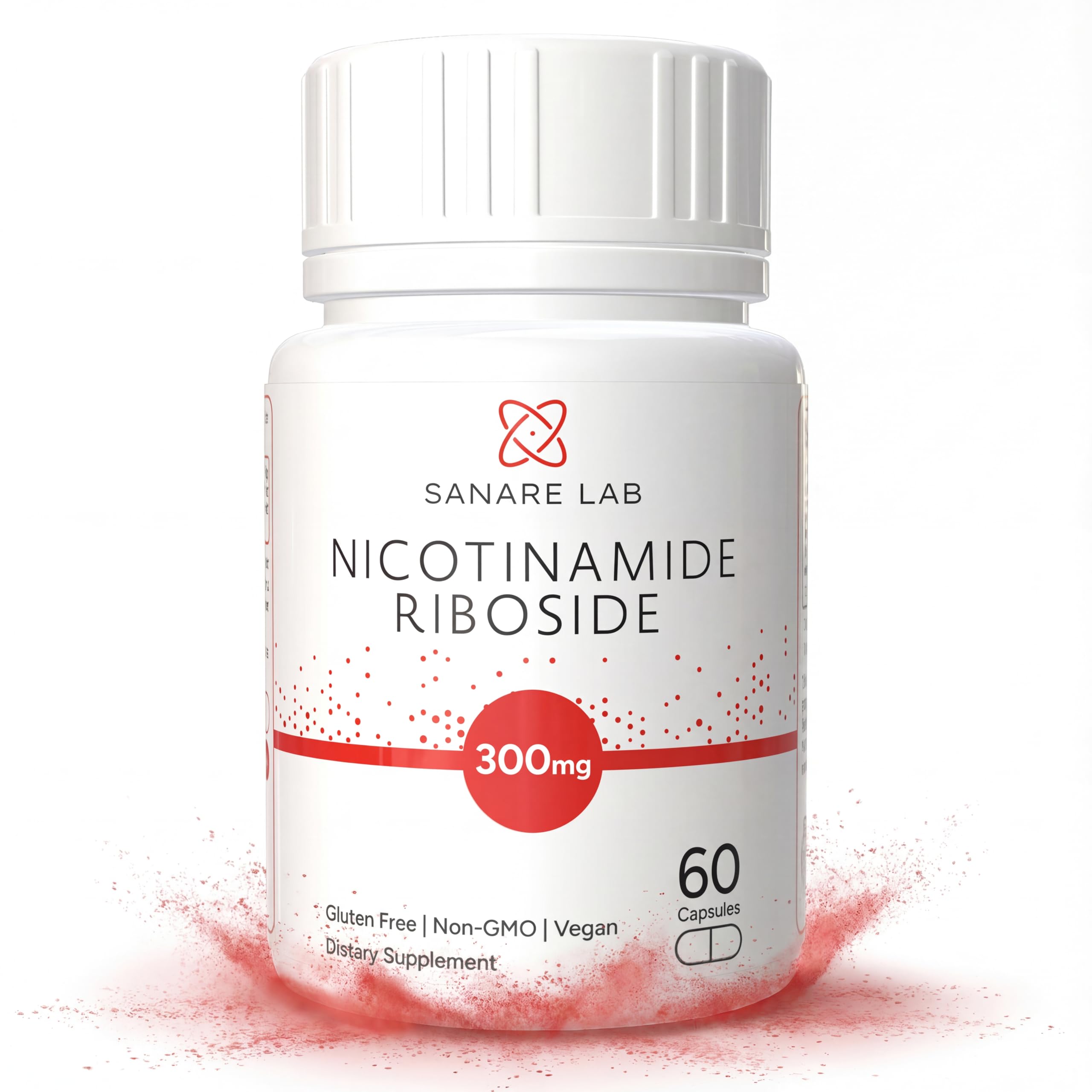Sanare Lab NAD+ Supplement with Nicotinamide Riboside (NR) 300 mg | Cellular Energy & Metabolism Support | 60 Capsules Sanare Lab uk supplements