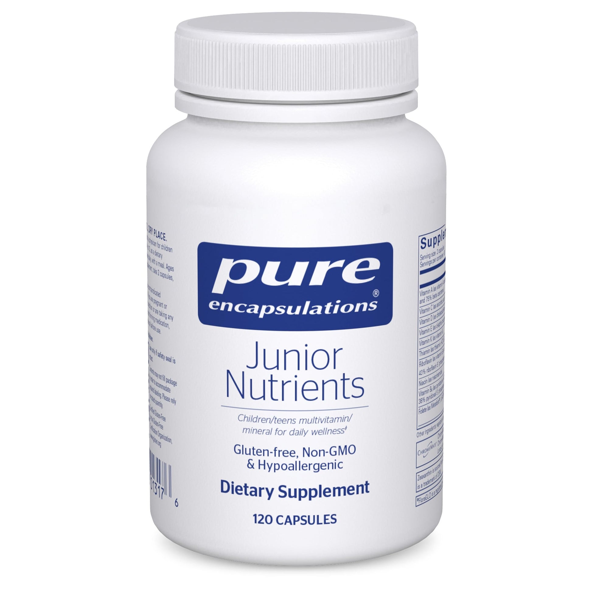 Pure Encapsulations Junior Nutrients - Kids & Teens Multivitamin - Without Iron - with Calcium, Vitamin D3 & Vitamin C - Non-GMO & Vegetarian - 120 Capsules Pure Encapsulations uk supplements