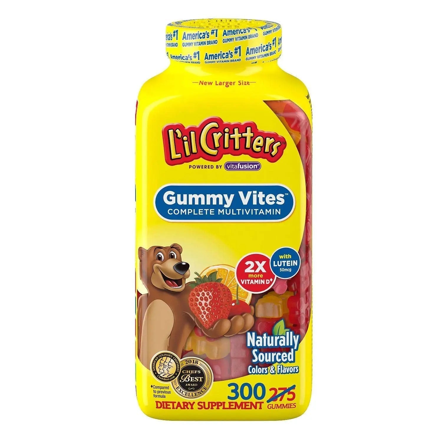 Gummy Vites Children's Chewable Gummy Bear Multivitamin Dietary Supplement, 300 Count L'il Critters Gummy Vites uk supplements