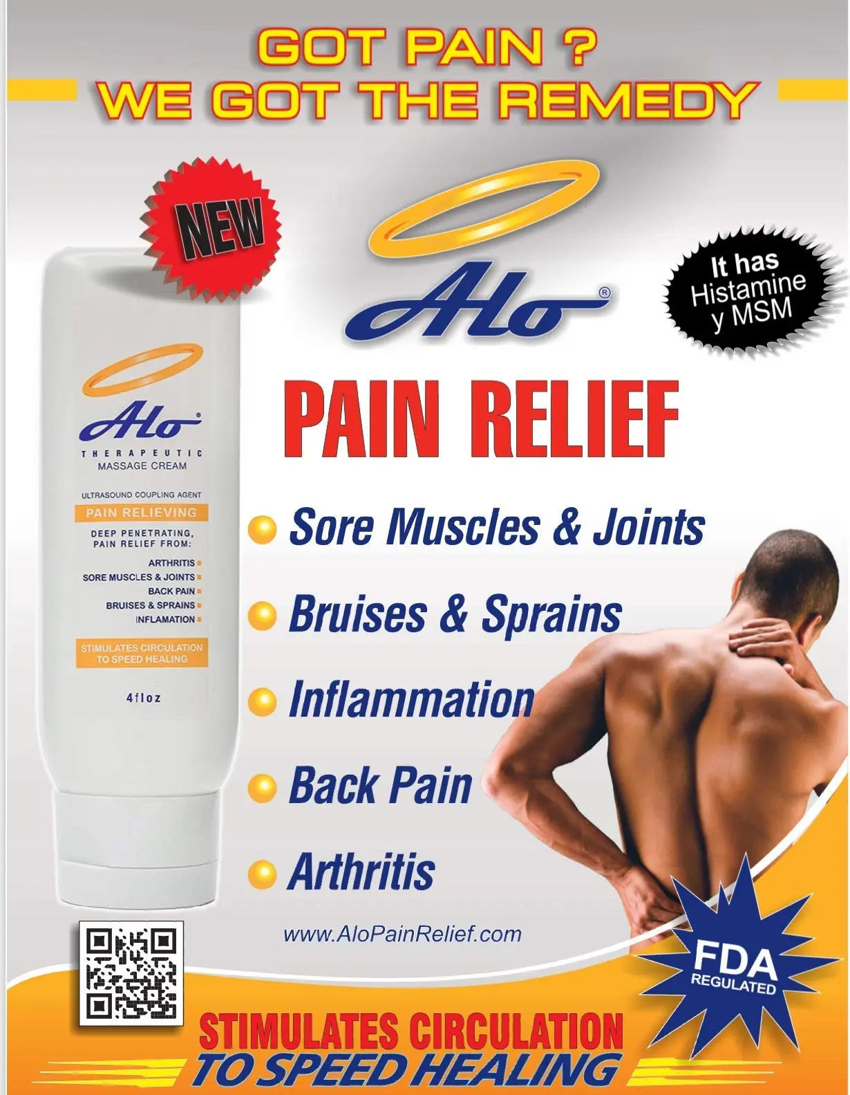 ALO Pain Relief Cream Therapy(32 oz with Pump) for Arthritis, Back Pain, Sciatica, Plantar Fasciitis, Tennis Elbow, Sore Muscles & Joints Inflammation - Working Out Aches, Acute Pain and Chronic Pain ALO Pain Relief Cream uk supplements