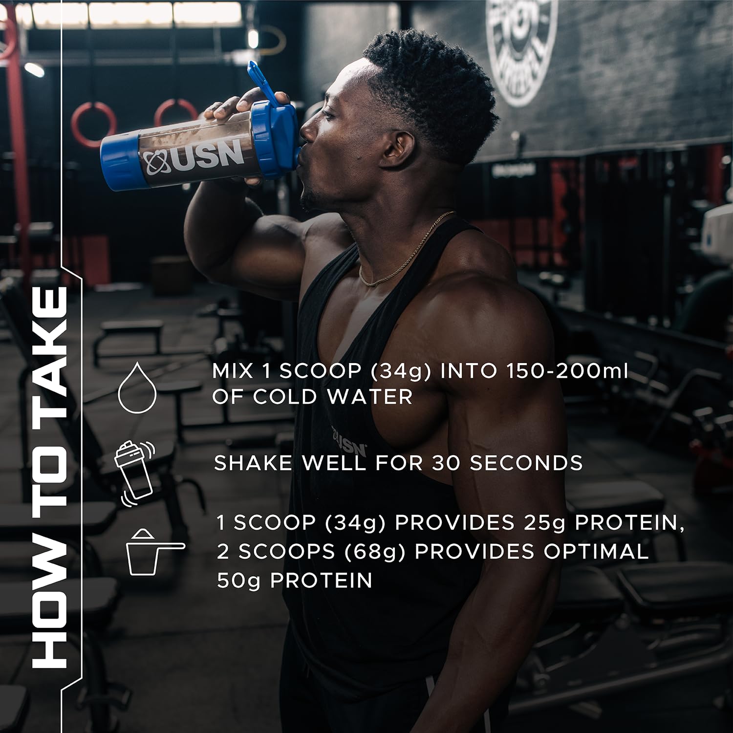 USN Blue Lab Whey Protein Powder: Banana - Whey Protein 2kg - Post-Workout USN uk supplements