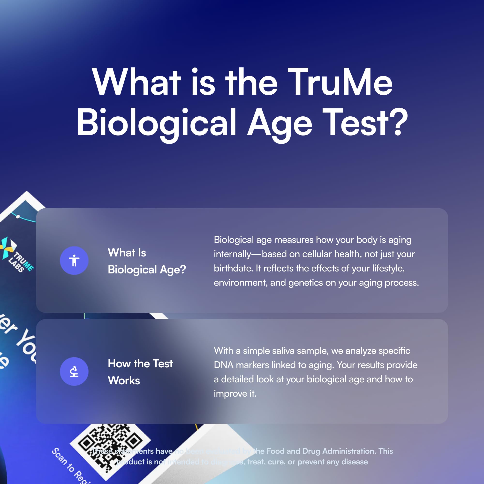TruMe Labs Biological Age at-Home Test Kit (Saliva) – Biological Age Estimate + Peer Percentile Comparison, 10-Page Action Plan, Results in 1–2 Weeks. TruMe Labs uk supplements
