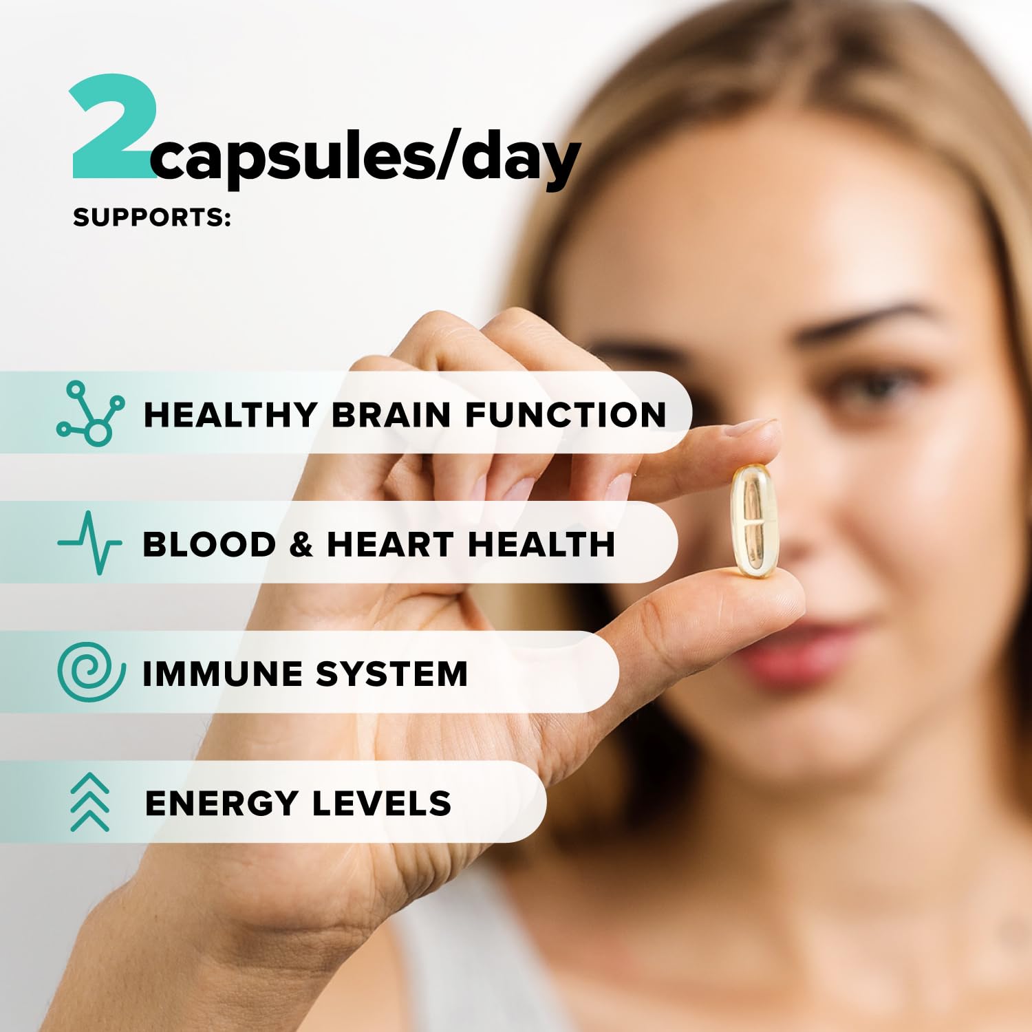 Complement Vegan Omega 3 Supplement- 960mg Omega-3 Fatty Acids, DHA, EPA, SDA, ALA Supplement - Immune Support- 60 Servings, 120 Liquid Capsules Complement uk supplements