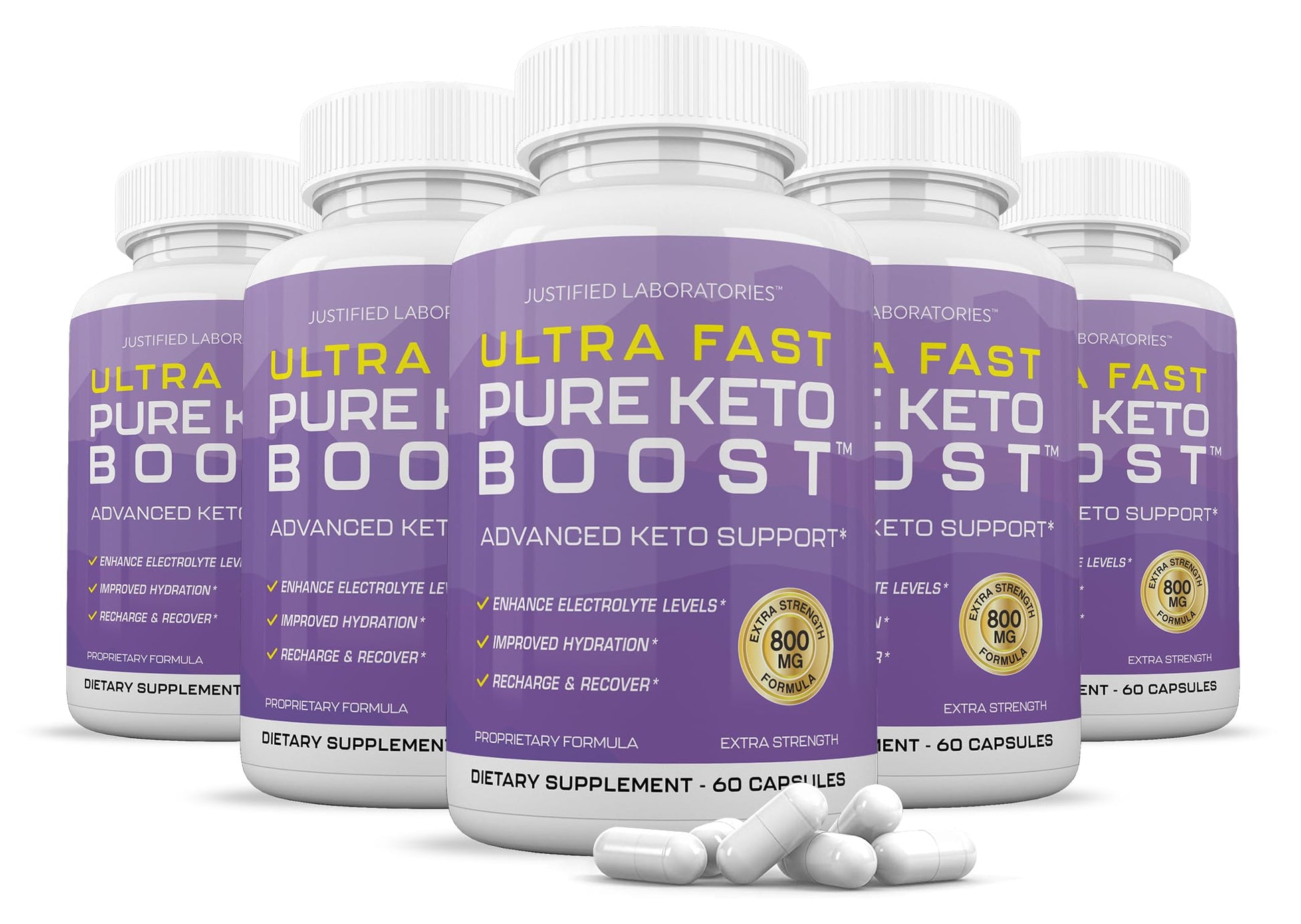 (5 Pack) Ultra Fast Pure Keto Boost Pills 1275MG New & Improved Formula Contains Apple Justified Laboratories uk supplements