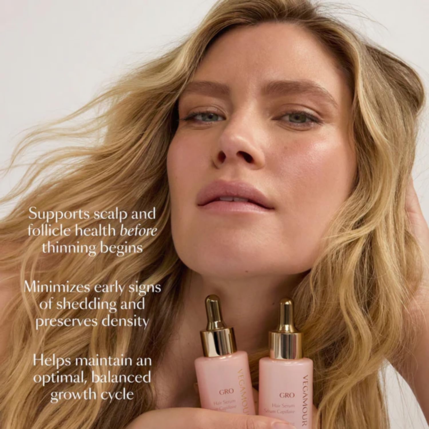 VEGAMOUR GRO Hair Serum for Hair Thinning, Thicker Fuller Looking Hair, Non Oily Tonic, 3 pack, 90 day supply VEGAMOUR uk supplements