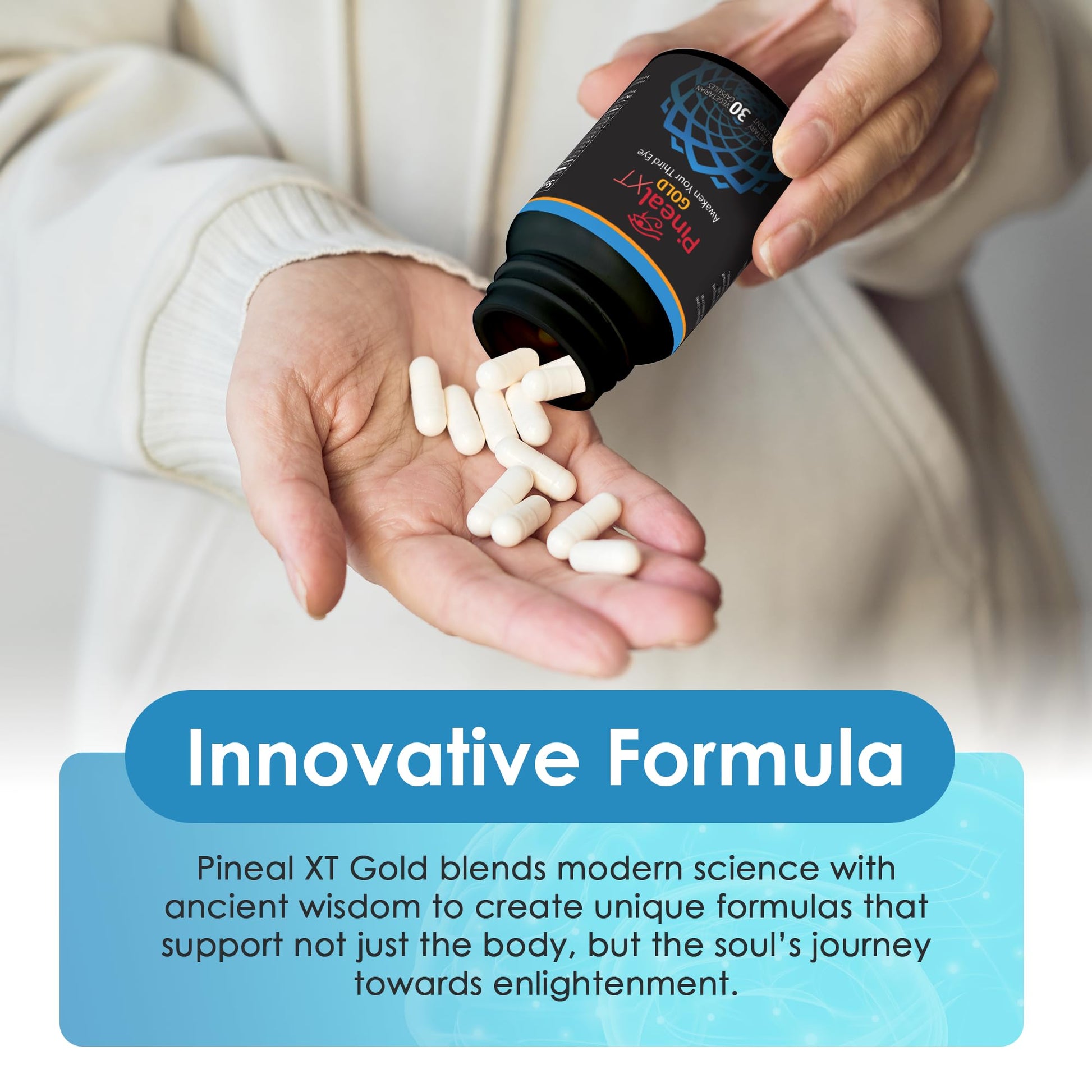 Nutraville Pineal XT Gold - Pineal Gland Supplement - Third Eye Awakening - Focus and Memory Supplement for Brain - 7 Powerful Ingredients Decalcify, Detox, and Activate Your Pineal Gland, 2 Pack Nutraville uk supplements