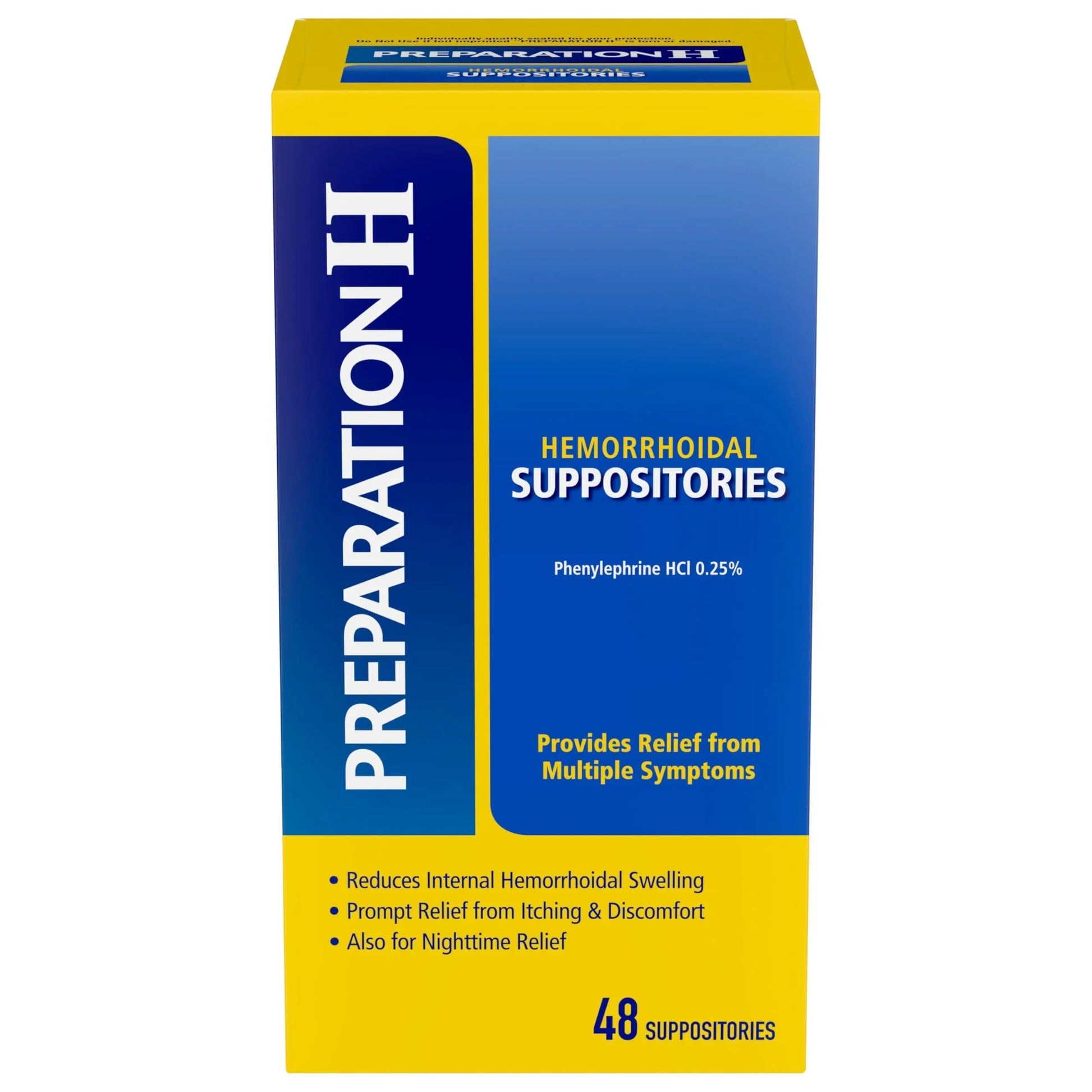 PREPARATION H Hemorrhoid Symptom Treatment Suppositories, Burning, Itching and Discomfort Relief (48 Count) Preparation H uk supplements