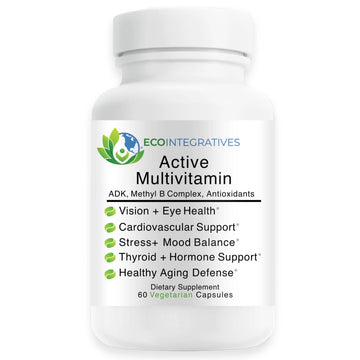 EcoIntegratives Active Multivitamin | ADK, Methyl B Complex, Antioxidants | Quatrefolic Folate, Methyl B12, P5P, Vitamin D3, K1/K2 | EcoIntegratives uk supplements