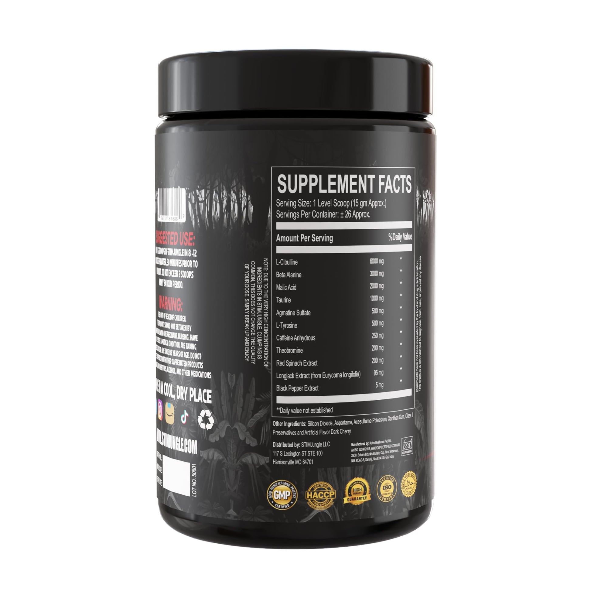 STIMJungle Essential Preworkout •Insane Energy •6G L-Citrulline •3G Beta Alanine STIMJungle uk supplements