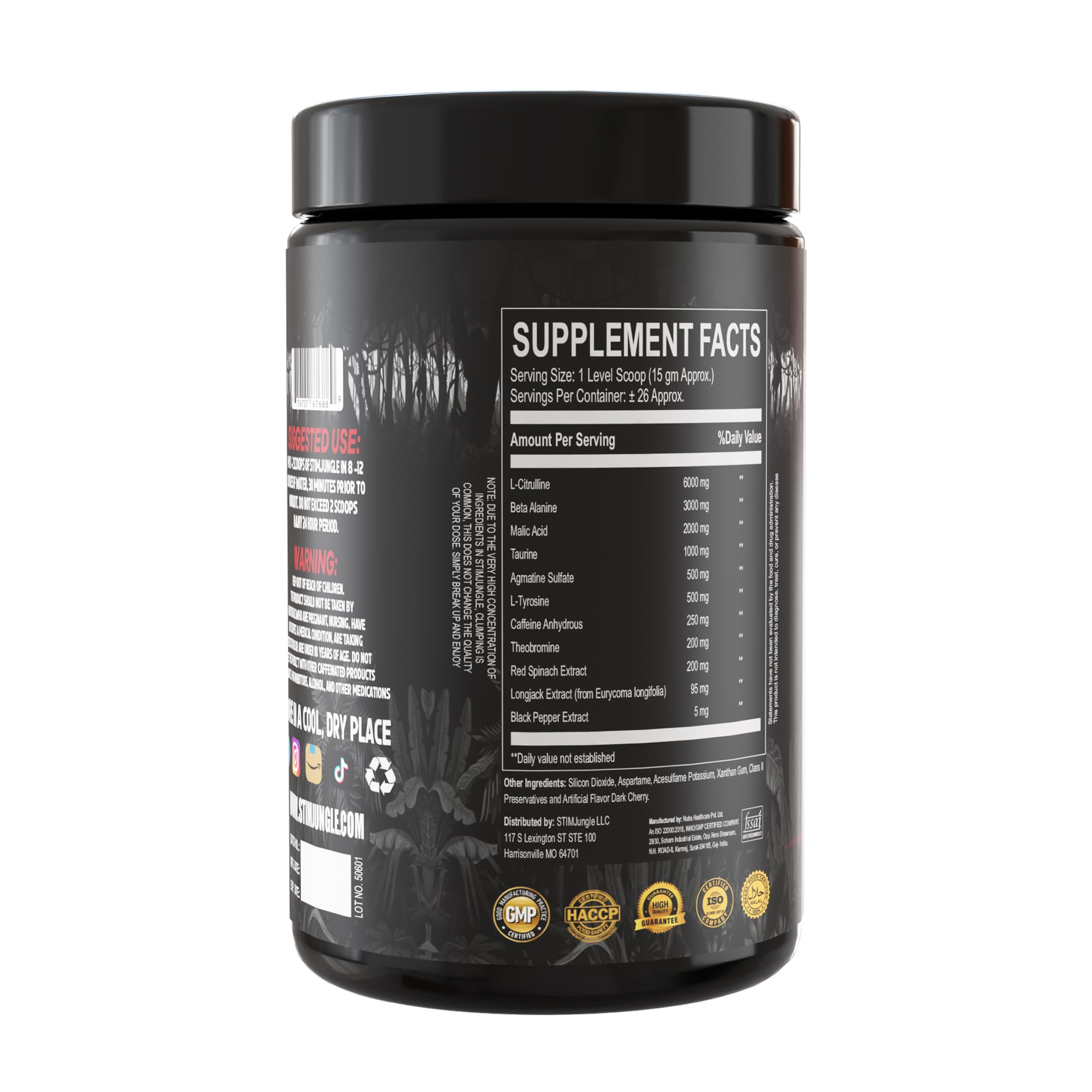 STIMJungle Essential Preworkout •Insane Energy •6G L-Citrulline •3G Beta Alanine STIMJungle uk supplements