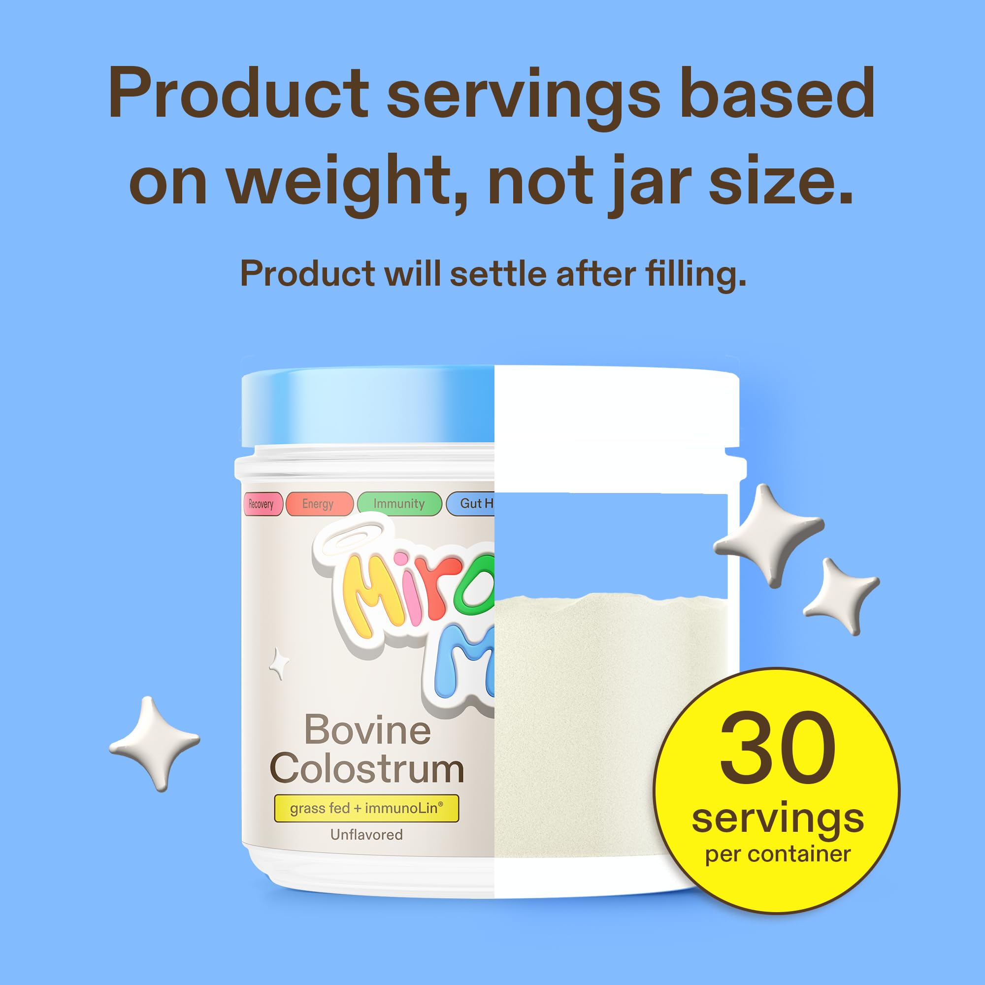 Colostrum Supplement for Gut Health, Hair Growth, Beauty and Immune Support Miracle Moo uk supplements