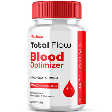 Total Flow Blood Balance, TotalFlow Blood Support Capsules Supplement Advanced Formula All Natural Optimizer Maximum Strength Daily Health Wellness, TotalFlo Premium Blend Pills (60 Capsules) Vitaluxa uk supplements